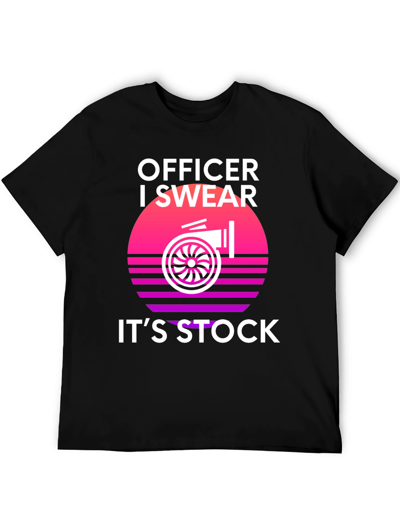 Black Officer I Swear It's Stock Turbo T-Shirt view 5