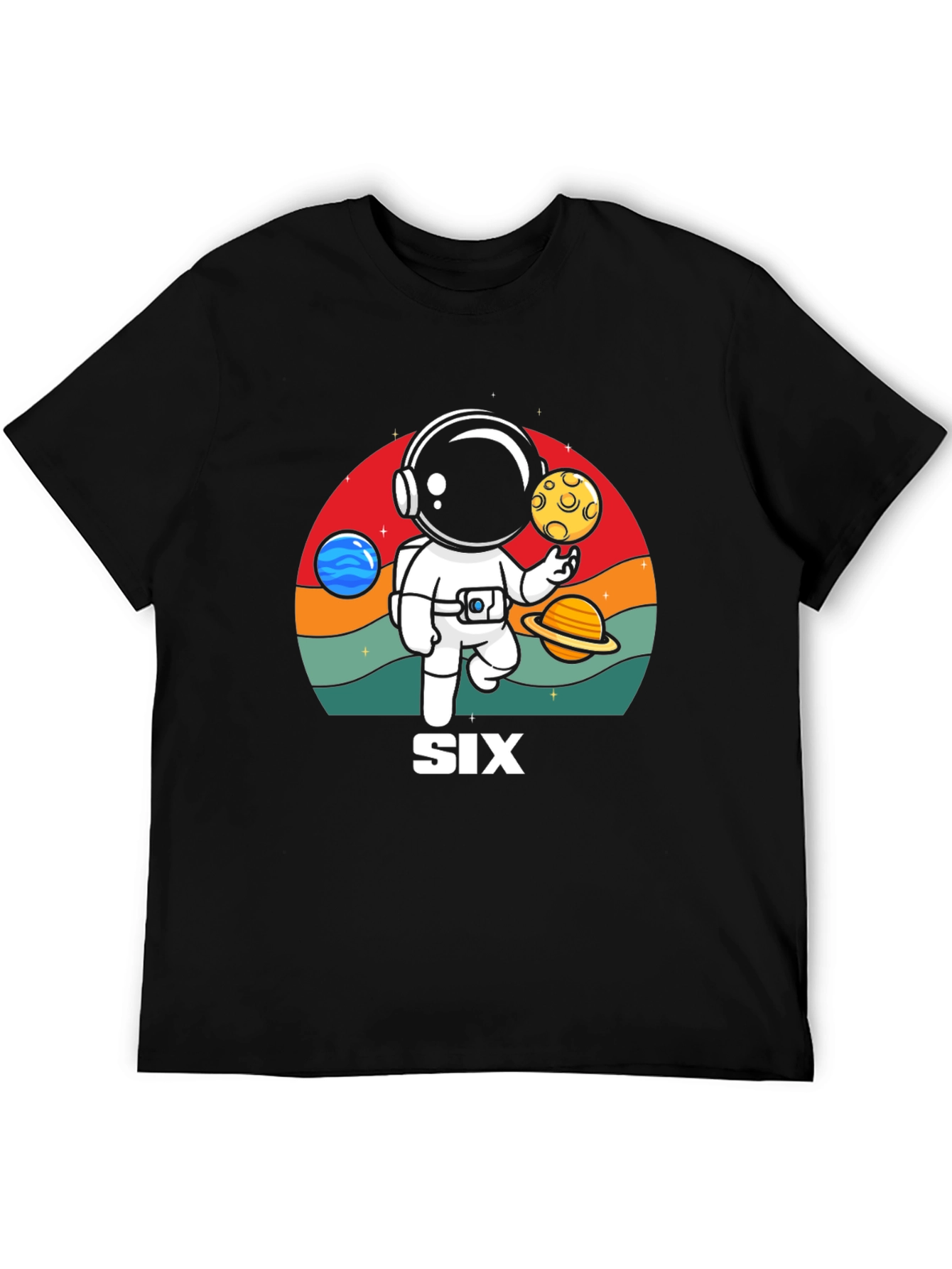 Astronaut Six Birthday T-Shirt - 5