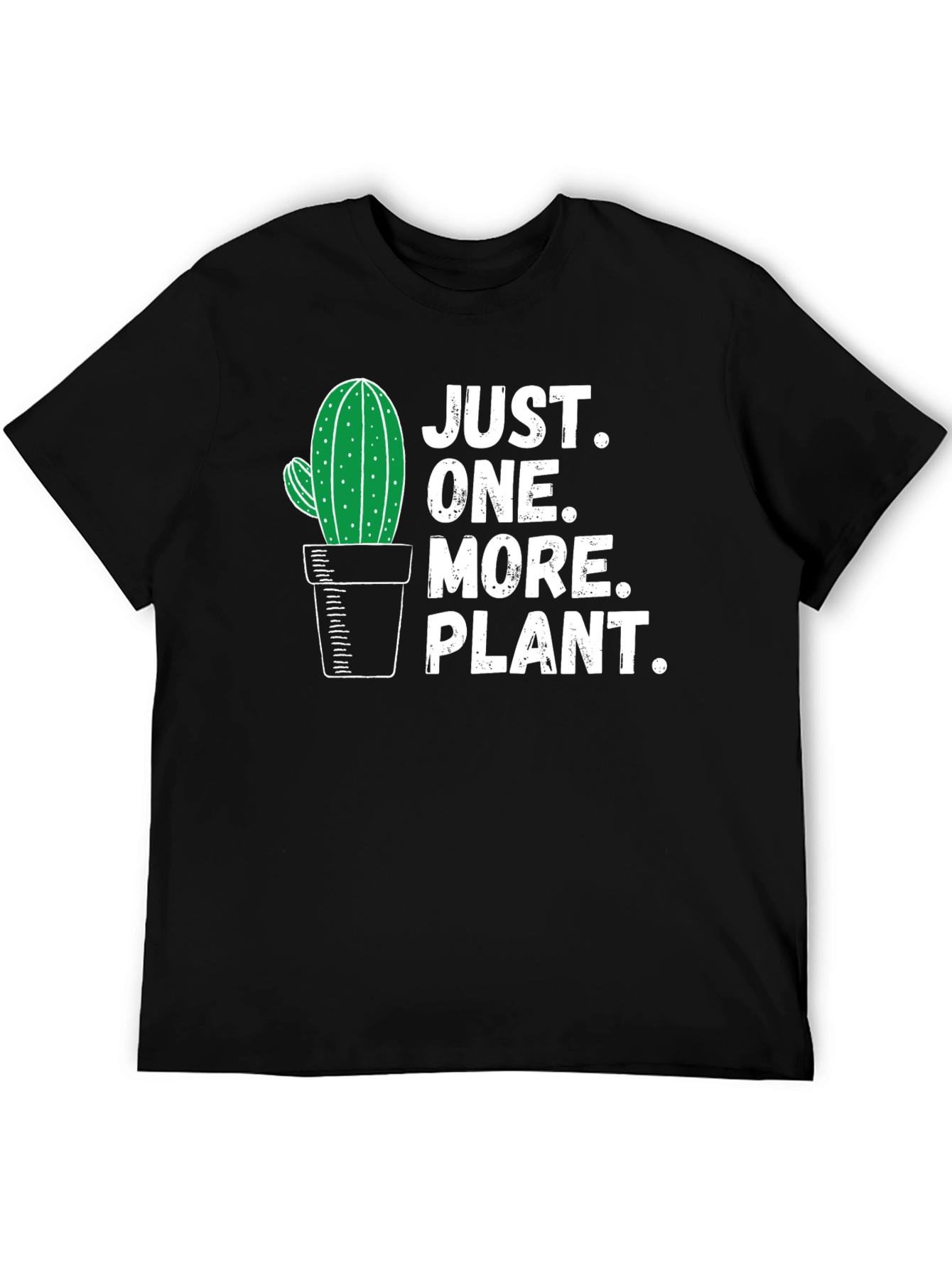 Black Just One More Plant T-Shirt - Cactus Lover Tee view 5