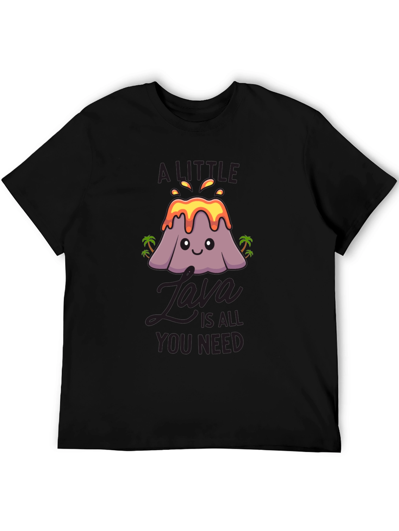 Black A Little Java Cute Volcano Graphic Tee view 5