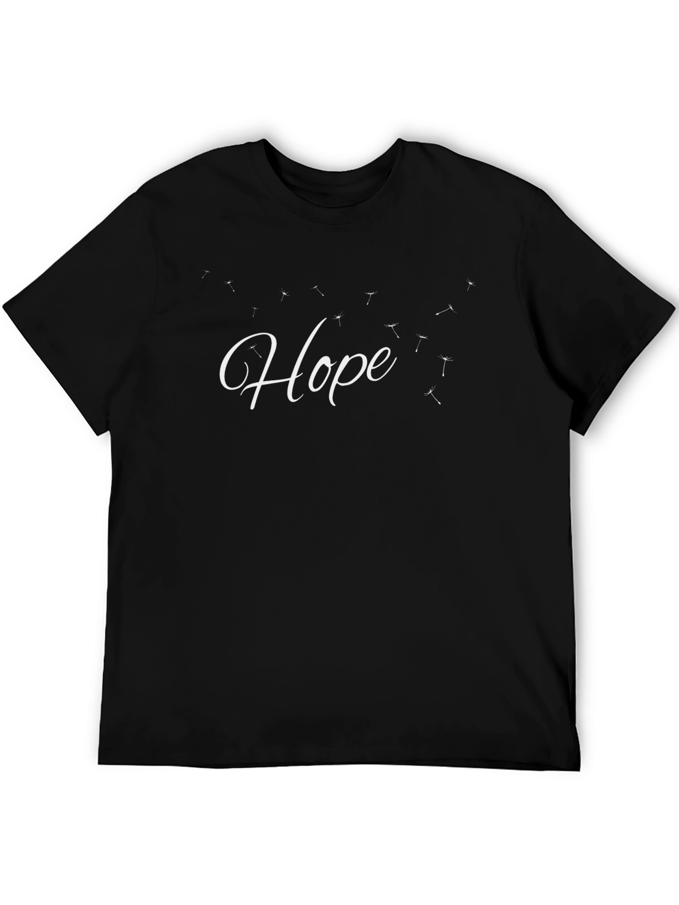 Black Hope Graphic Tee - Stylish Black Cotton T-Shirt view 5