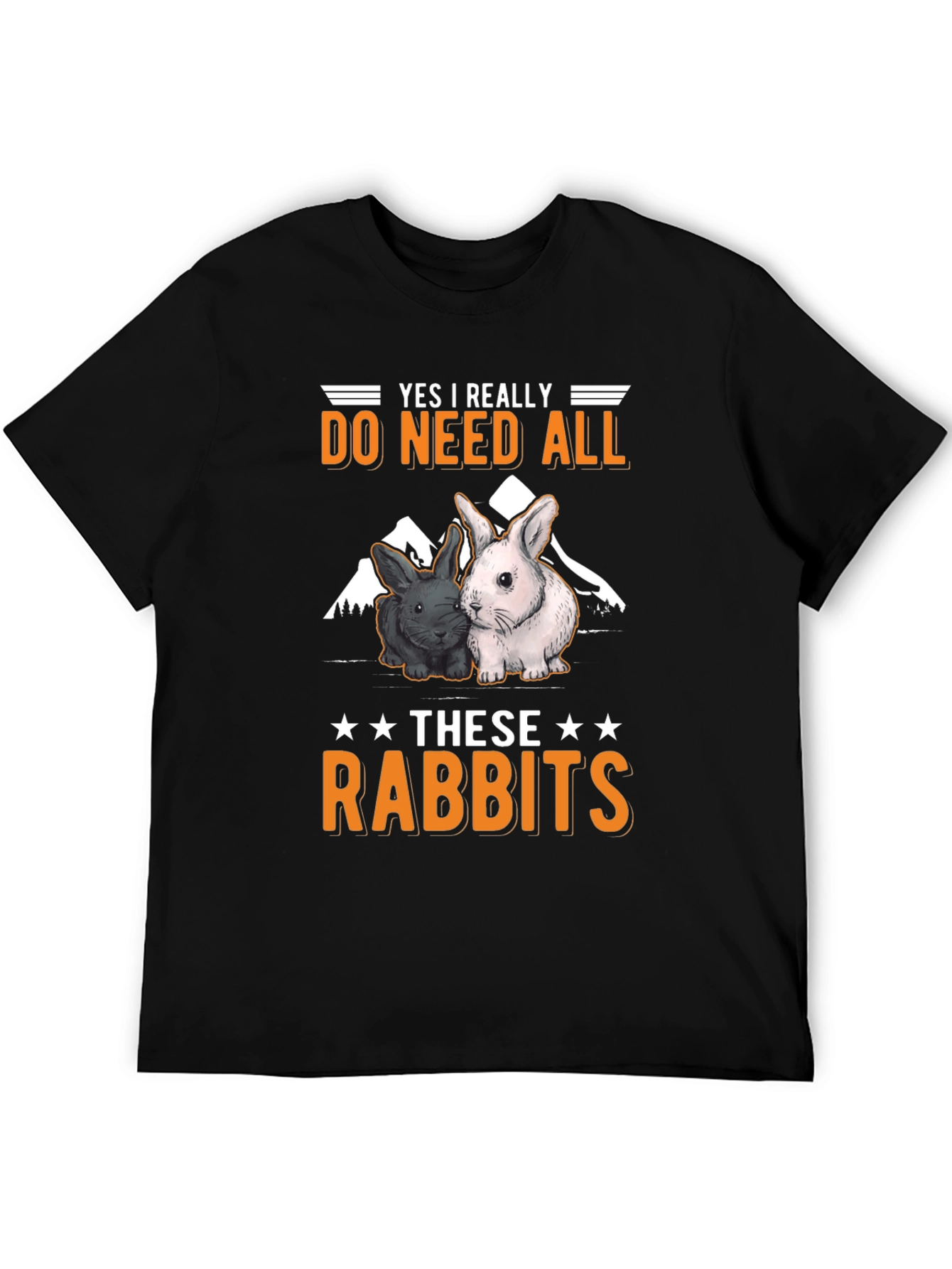 Black Rabbit Lover T-Shirt: Yes I Really Do Need All These Rabbits! view 5