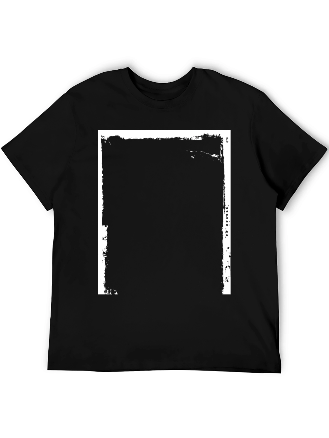 Black Black T-Shirt with Distressed Frame view 5
