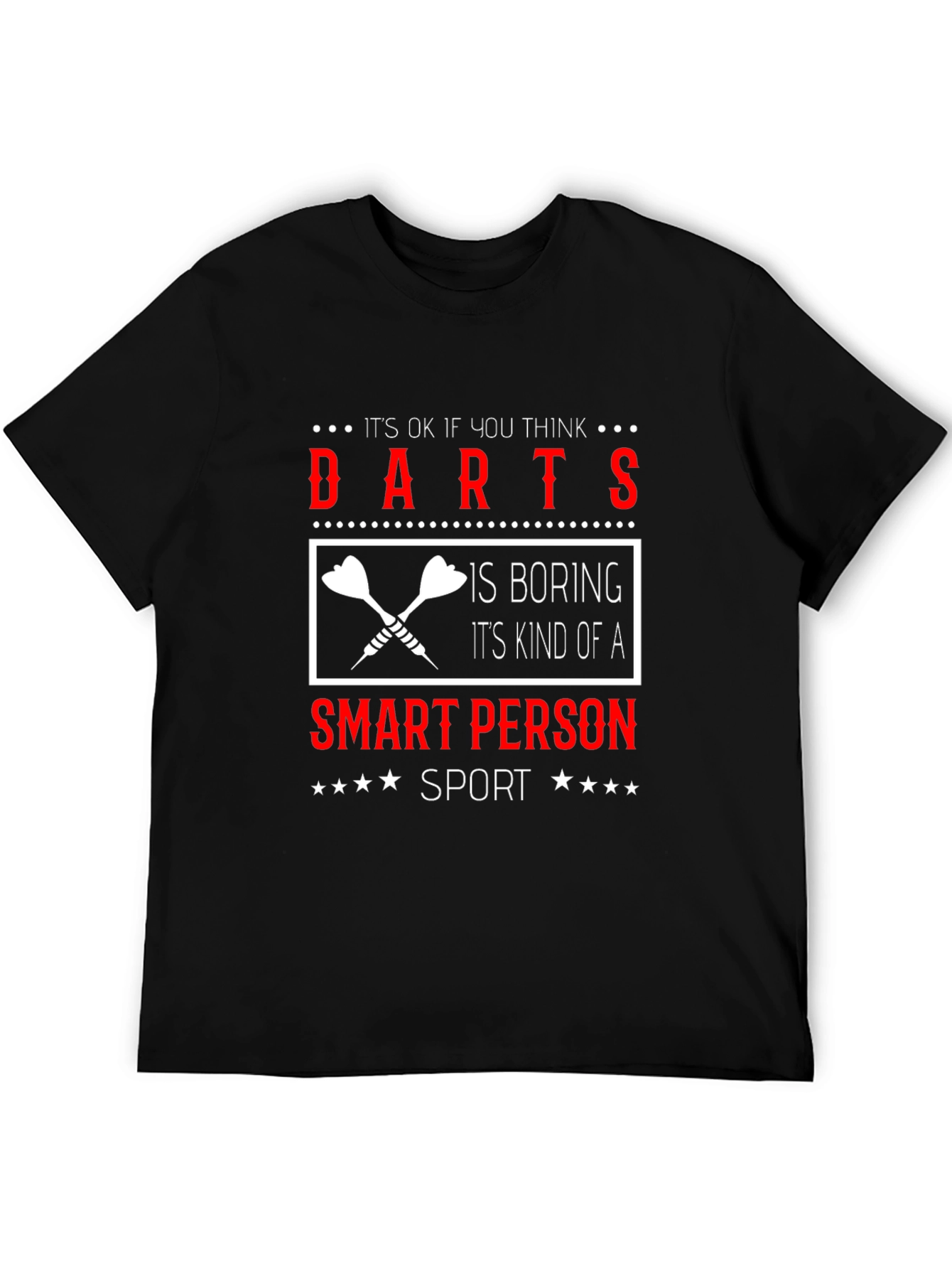 Black Darts Smart Person Sport Graphic T-Shirt view 5