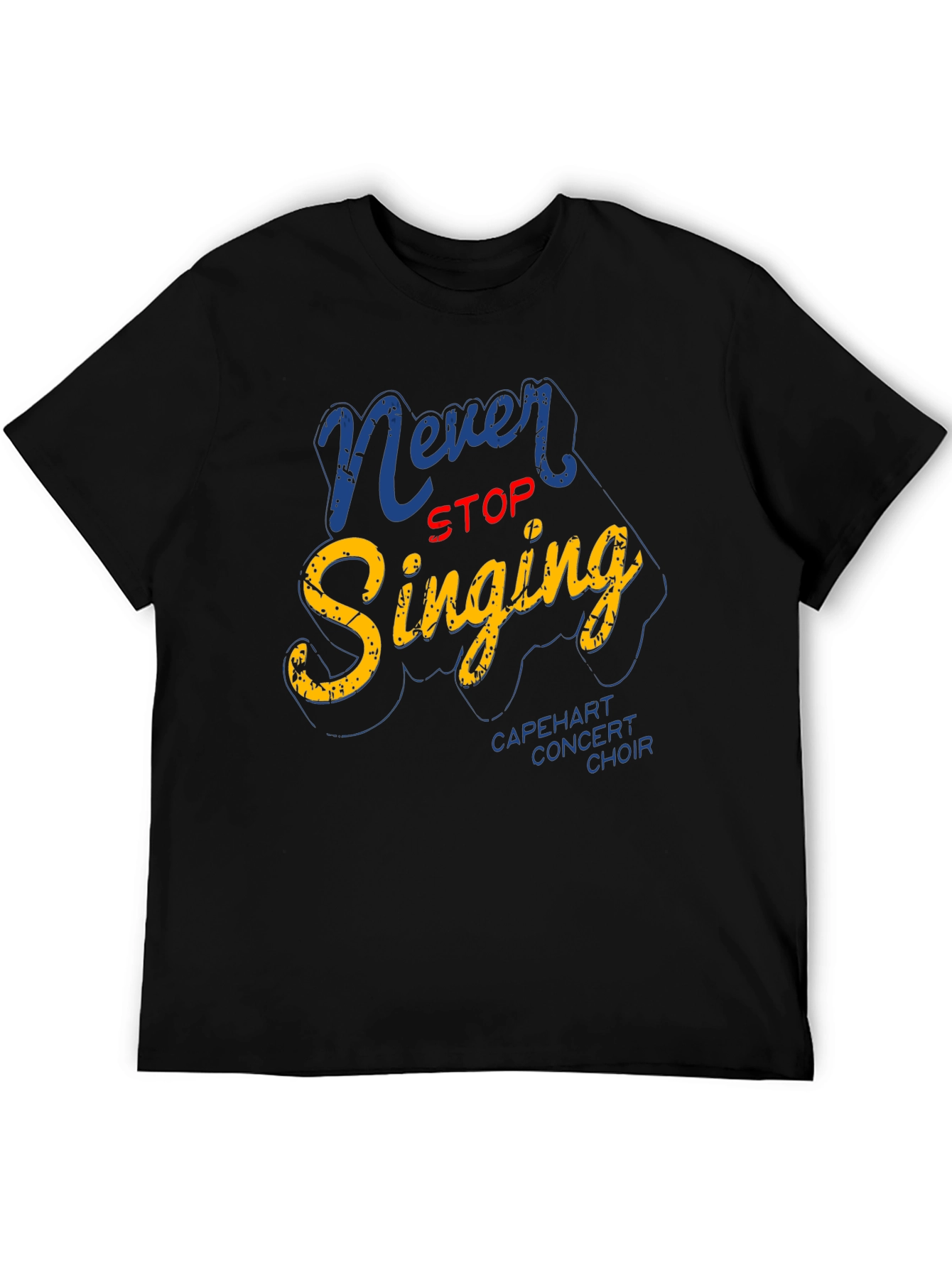 Black Never Stop Singing Graphic Tee view 5