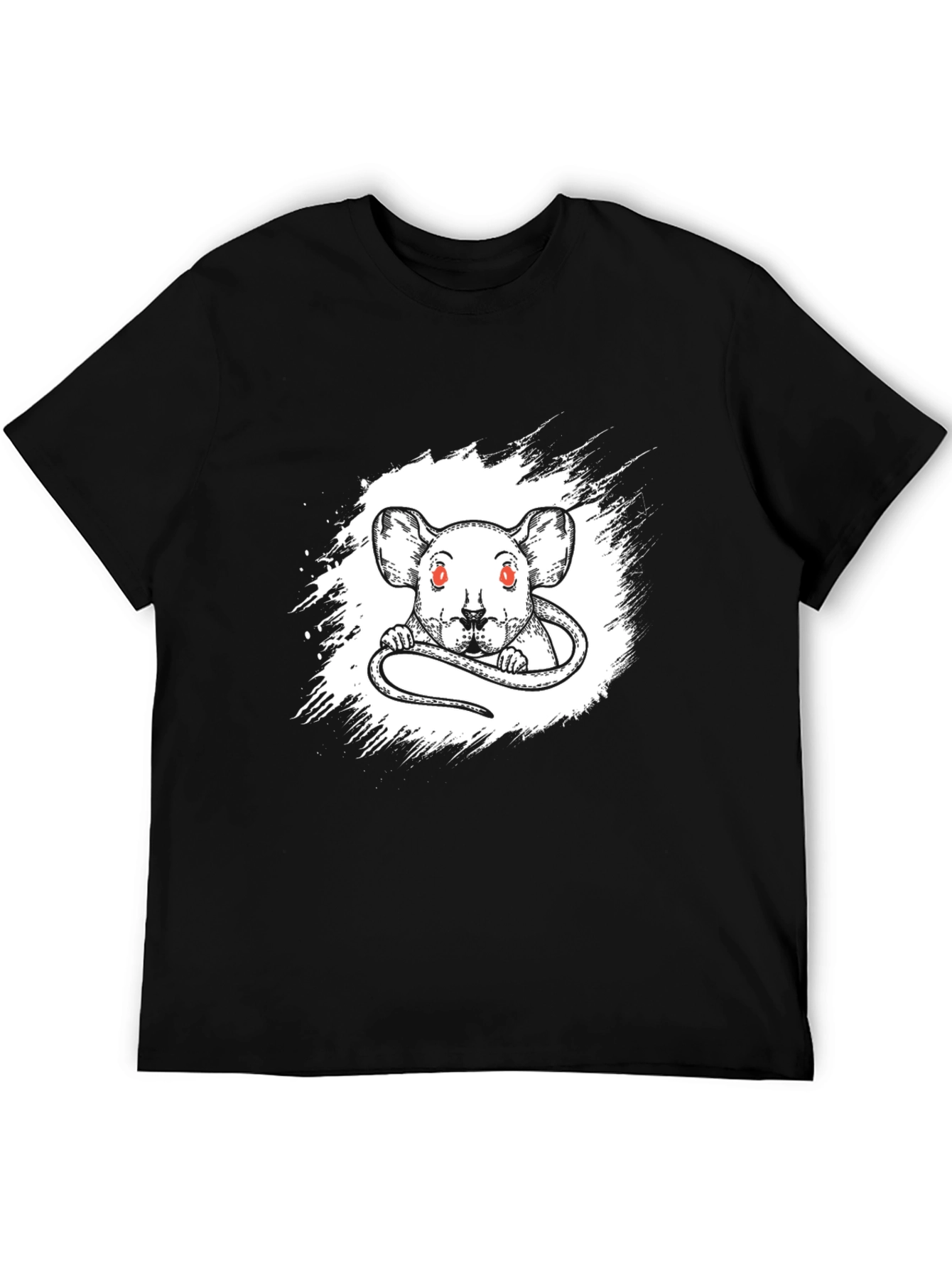 Black Rat Graphic Print Black T-Shirt view 5