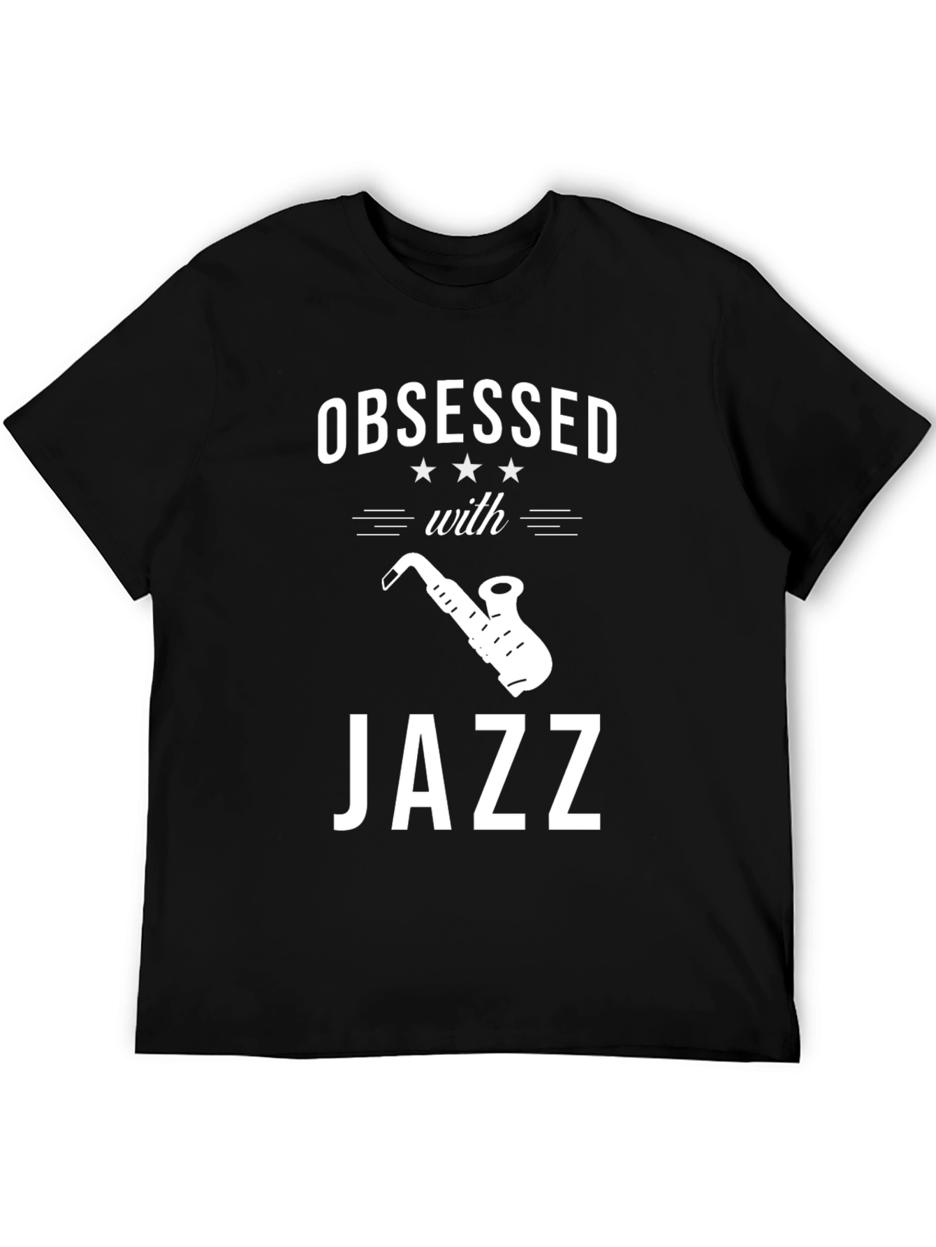 Black Obsessed with Jazz T-Shirt view 5