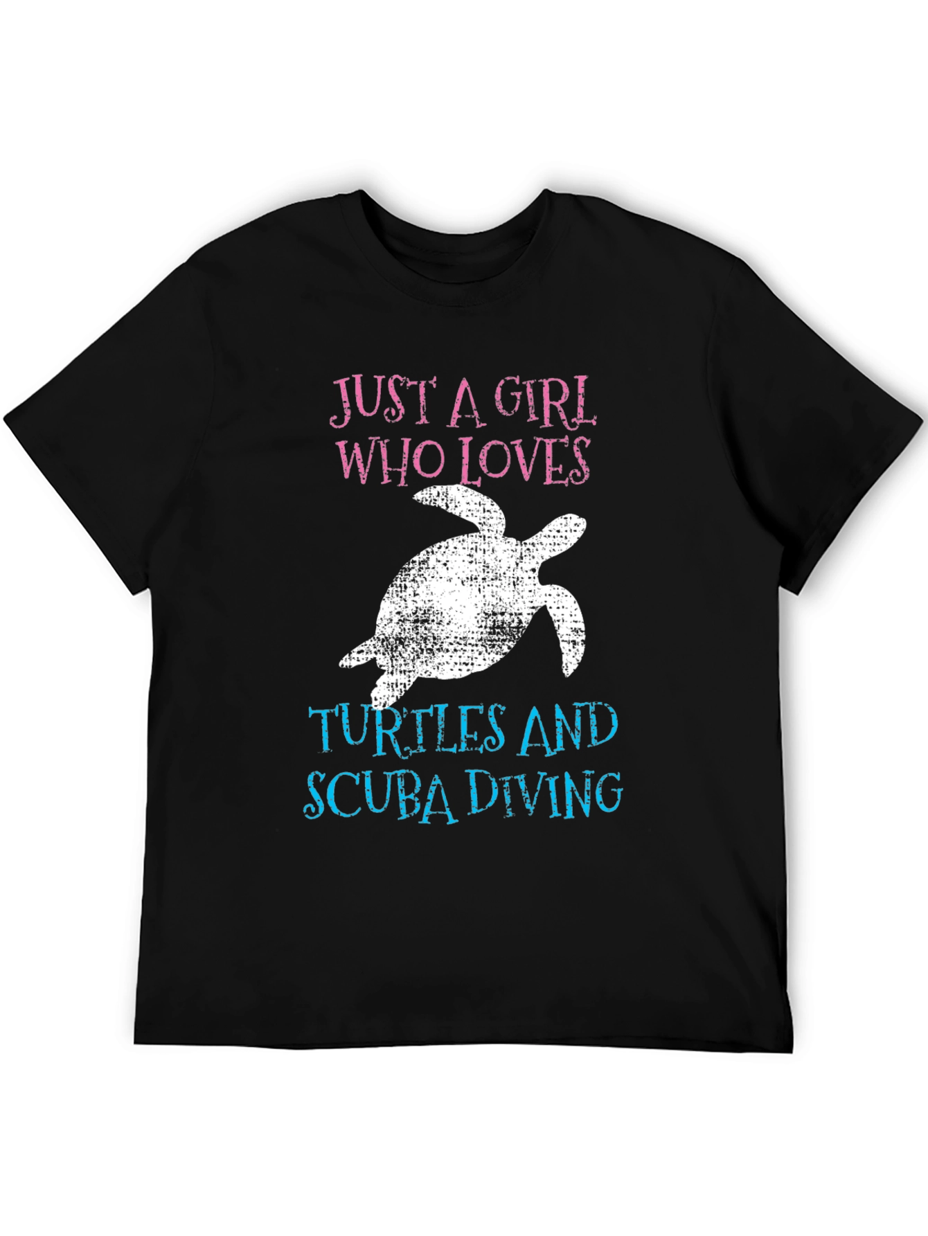 Black Girl Who Loves Turtles & Scuba Diving T-Shirt view 5