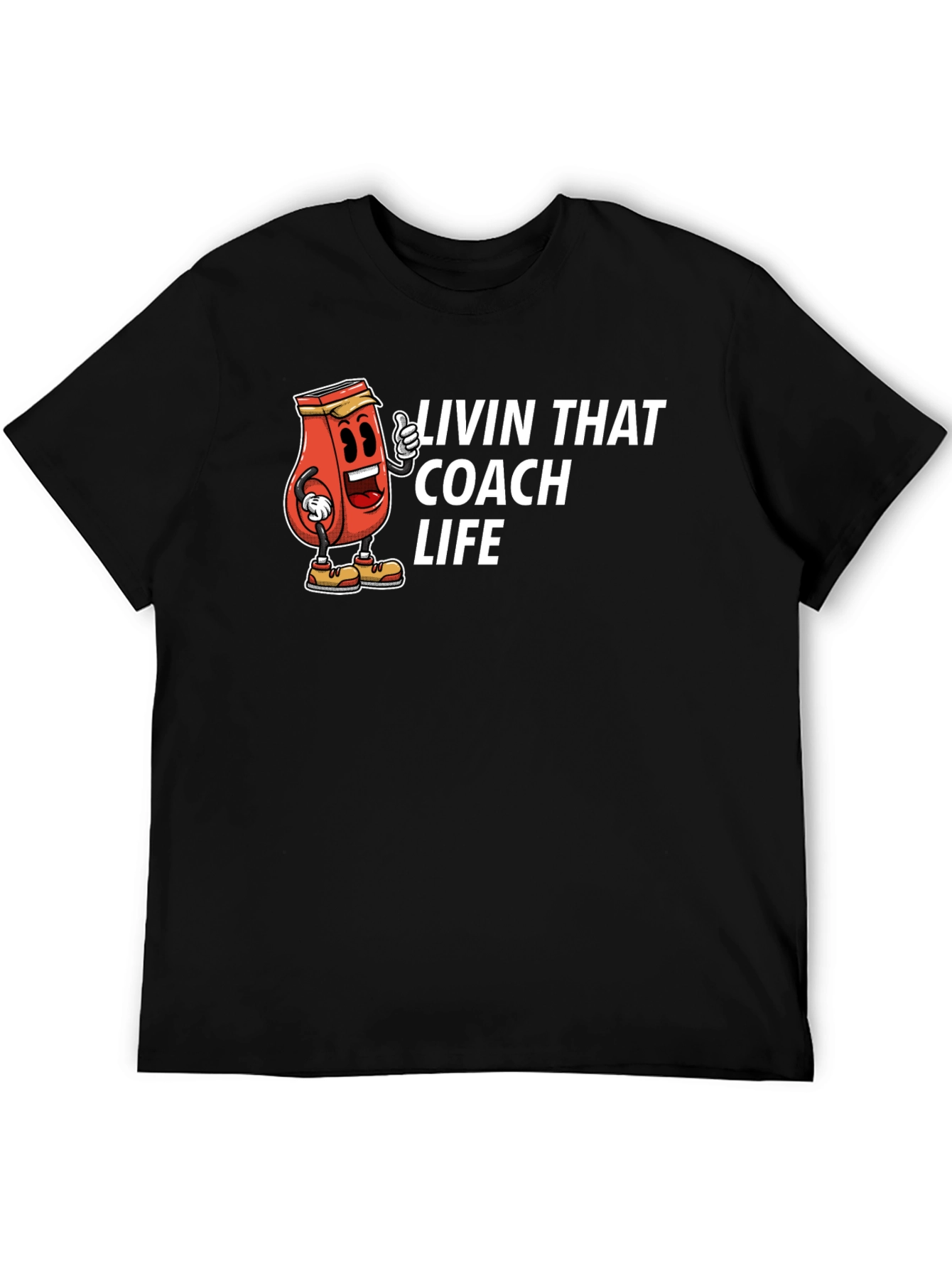 Black Livin' That Coach Life T-Shirt view 5