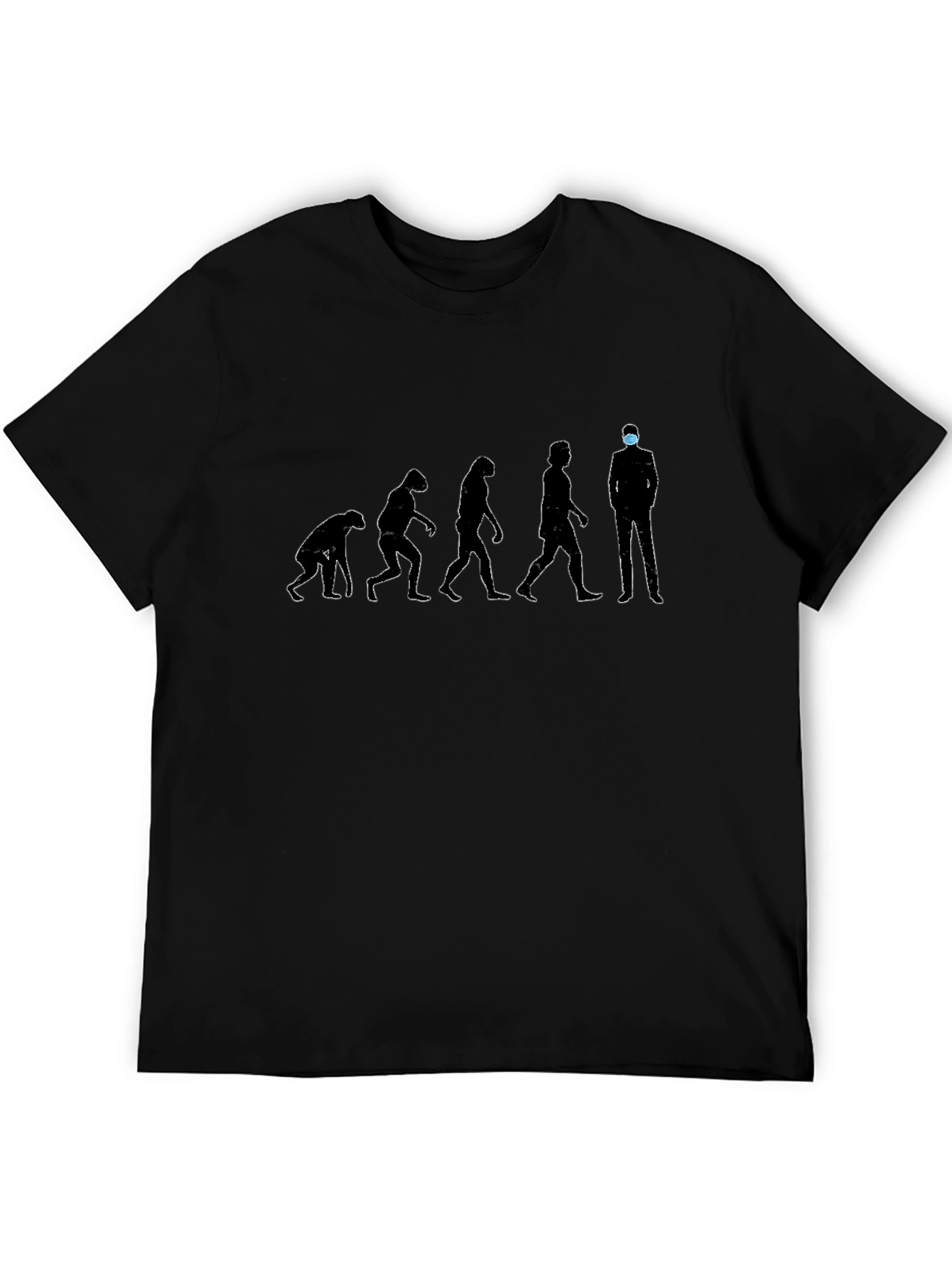 Black Evolution of Man T-Shirt - Masked Edition view 5