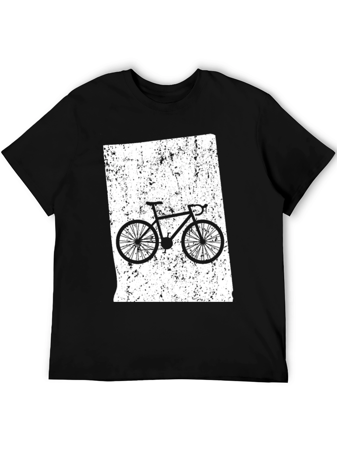 Black Cycling T-Shirt - Black - Bike Rider Design view 5