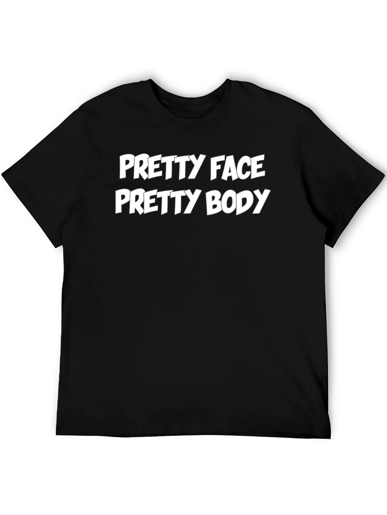 Black Pretty Face Pretty Body T-Shirt - Black view 5