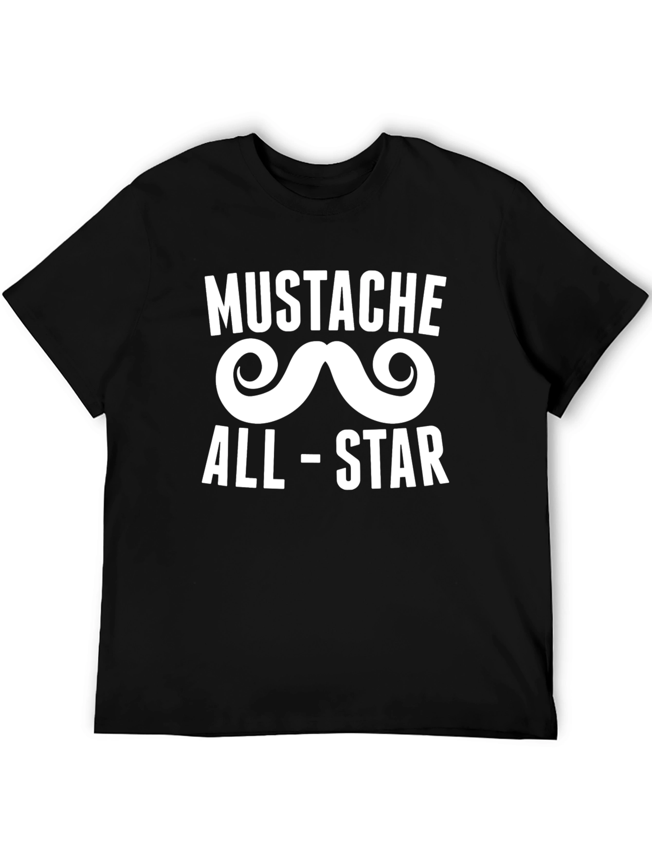 Black Mustache All-Star Black Graphic Tee view 5