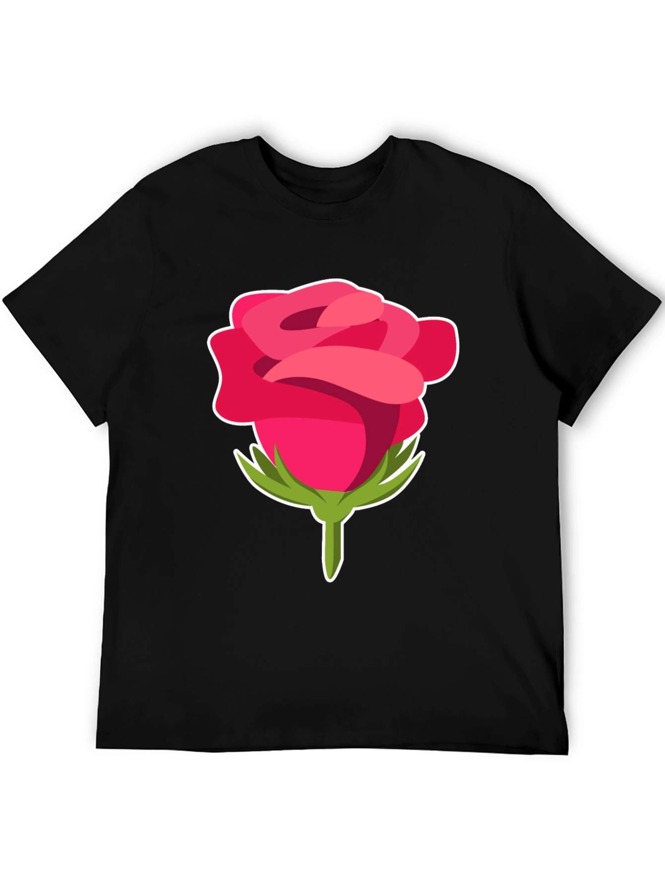 Black Rose Graphic Black T-Shirt view 5