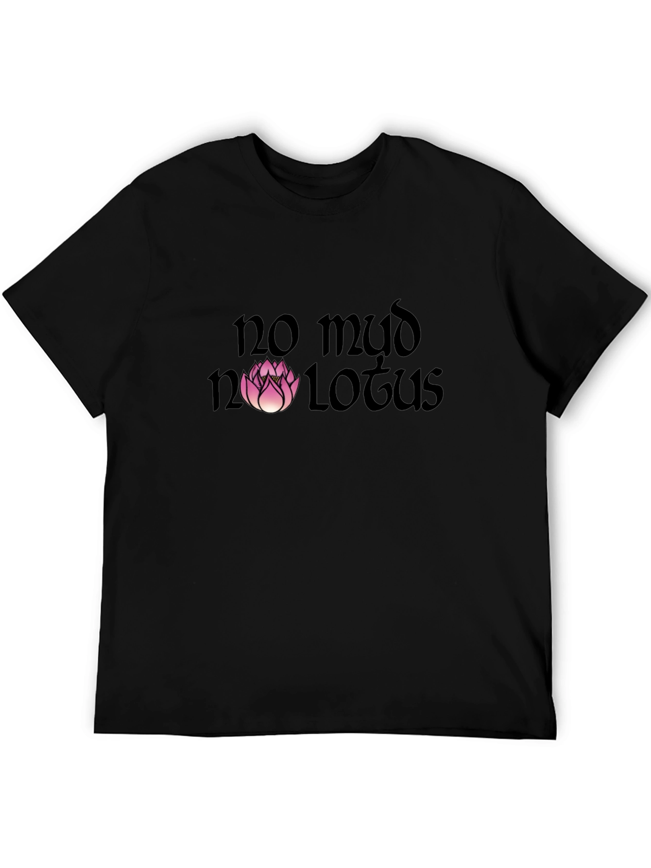 Black No Mud No Lotus Graphic Tee - Black view 5