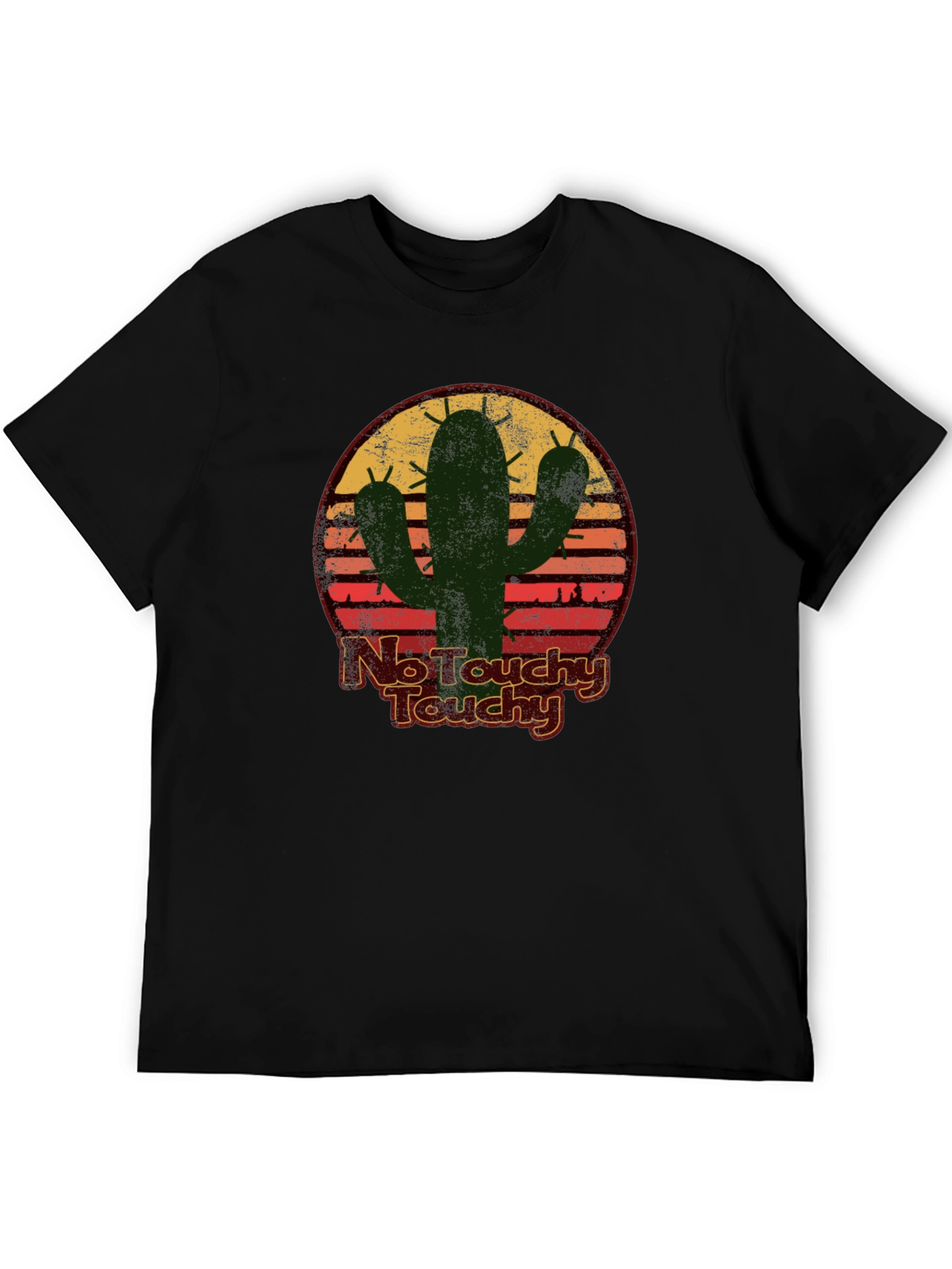 Black No Touchy Touchy Cactus Graphic Tee view 5