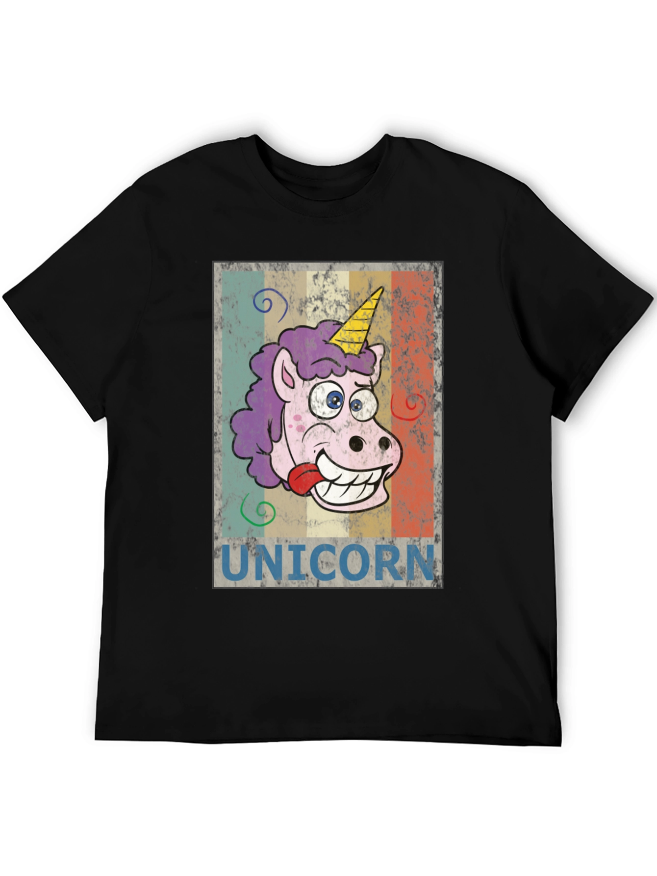Black Funny Unicorn Graphic Tee - Unisex view 5