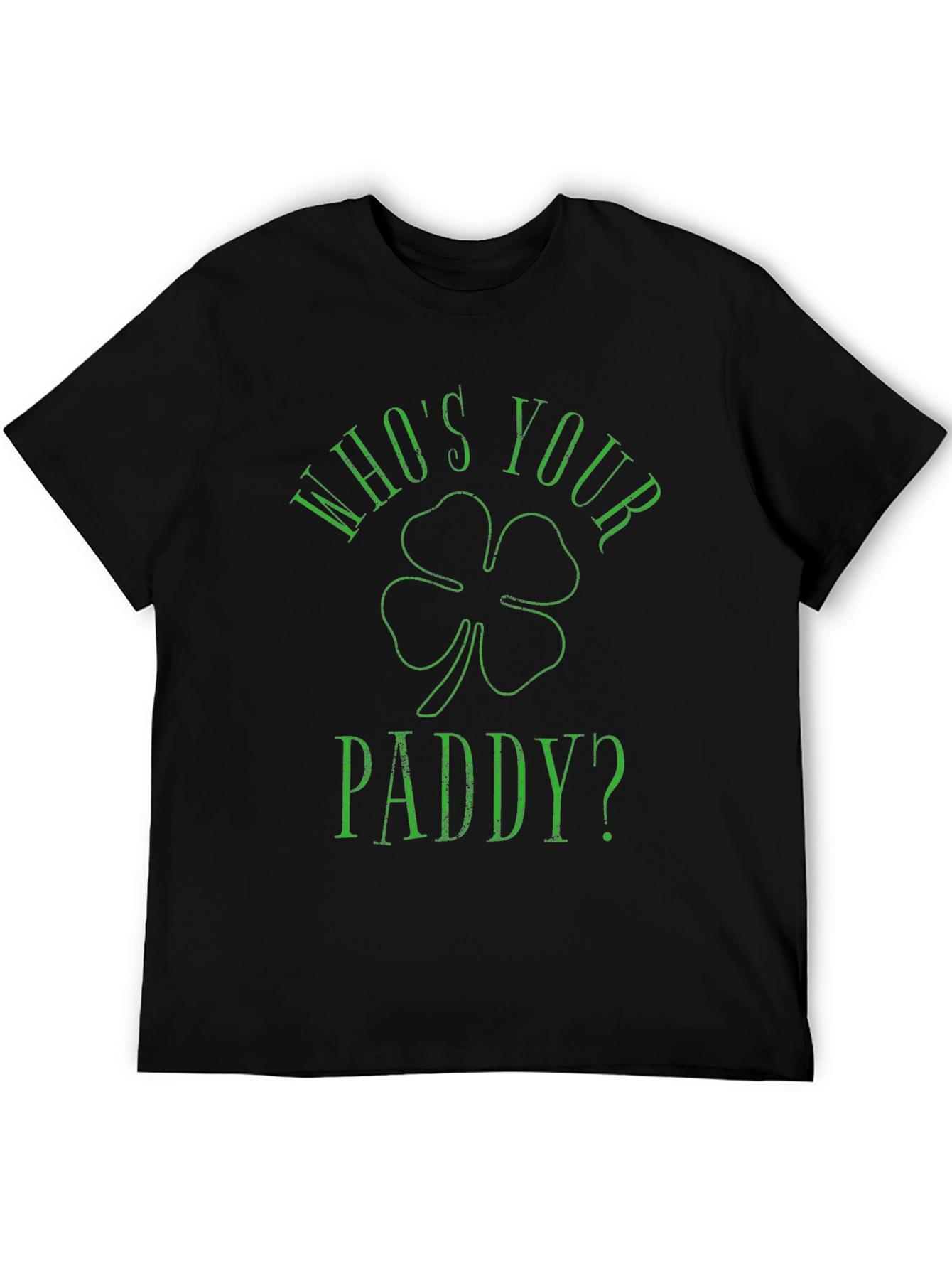Black Who's Your Paddy? St. Patrick's Day T-Shirt view 5