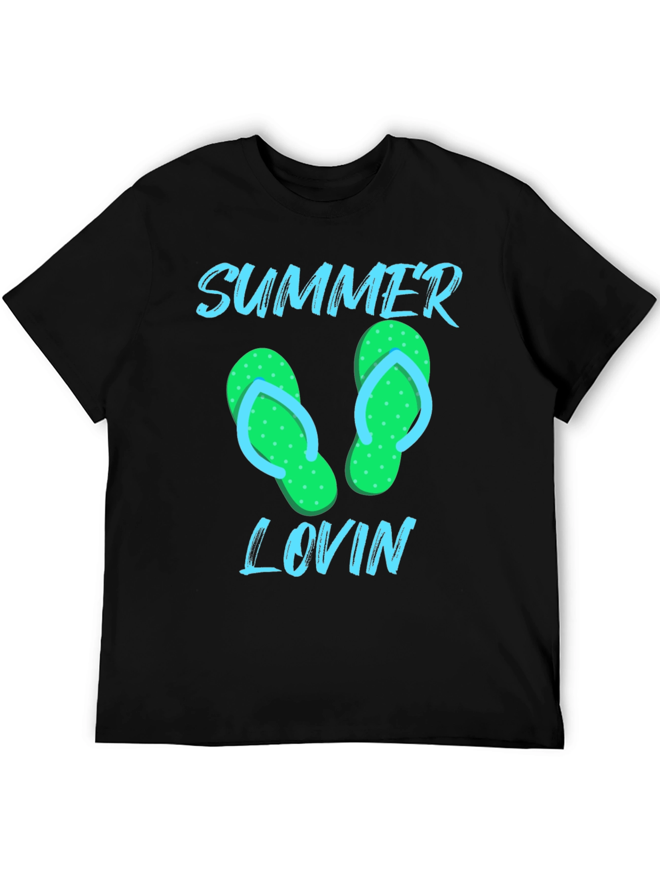 Black Summer Lovin' Flip Flop Graphic Tee view 5