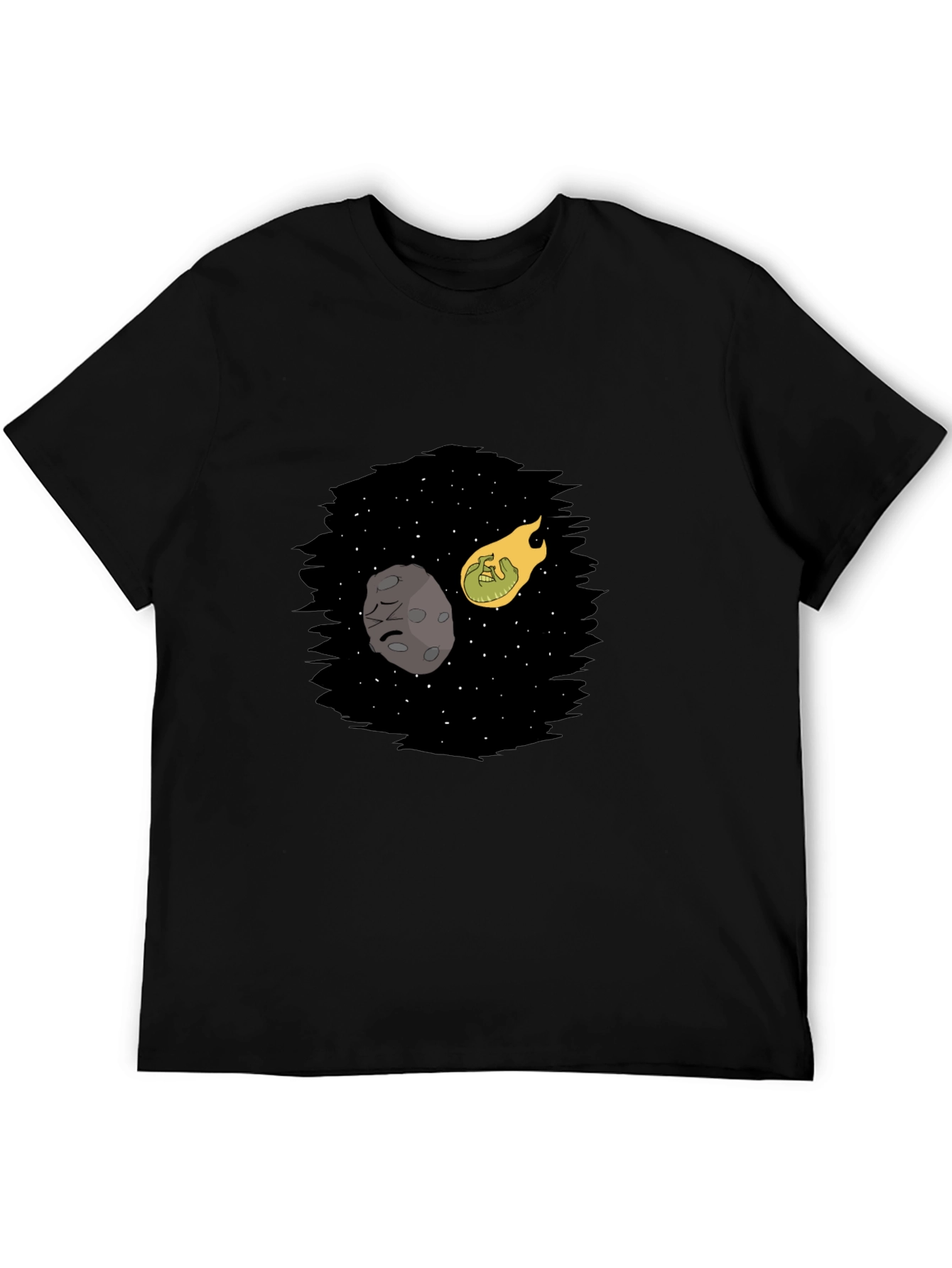 Black Cosmic Collision Black T-Shirt view 5