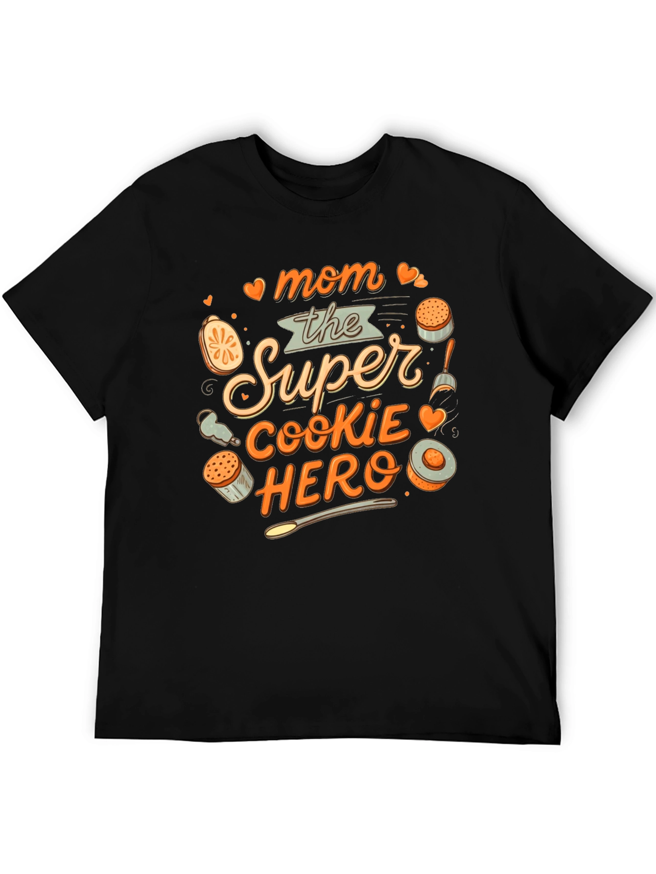 Black Mom the Super Cookie Hero T-Shirt view 5