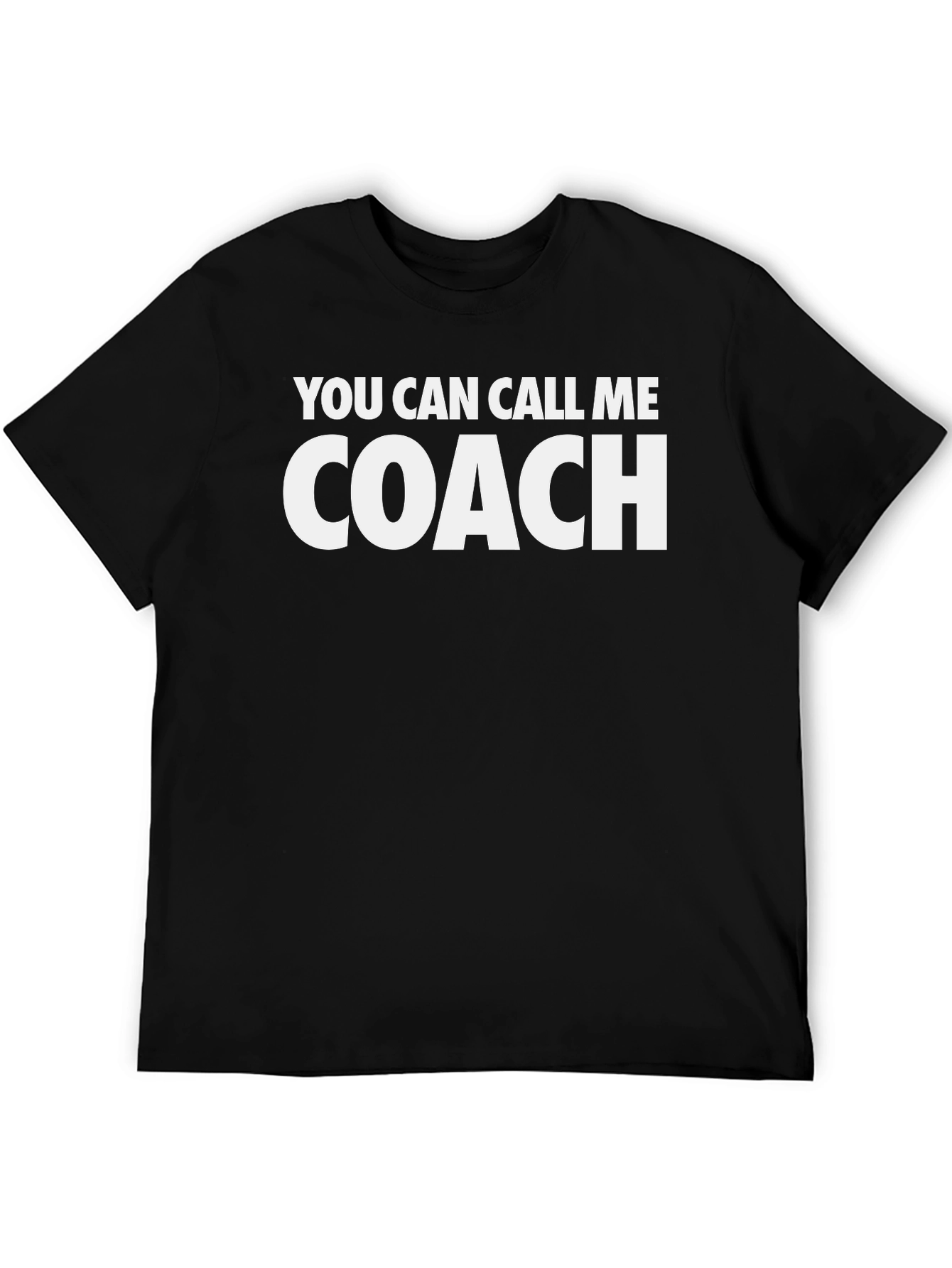 Black You Can Call Me Coach T-Shirt - Black Cotton Tee view 5