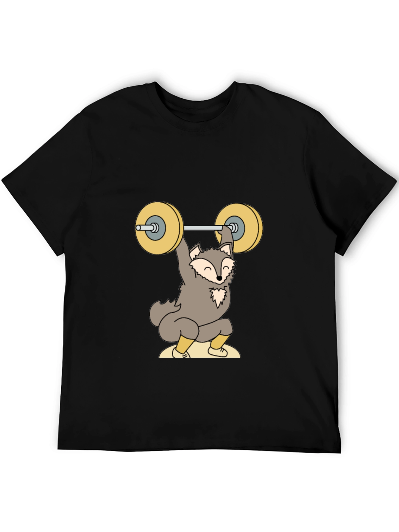 Black Wolf Weightlifting Graphic Tee - Fitness Apparel view 5
