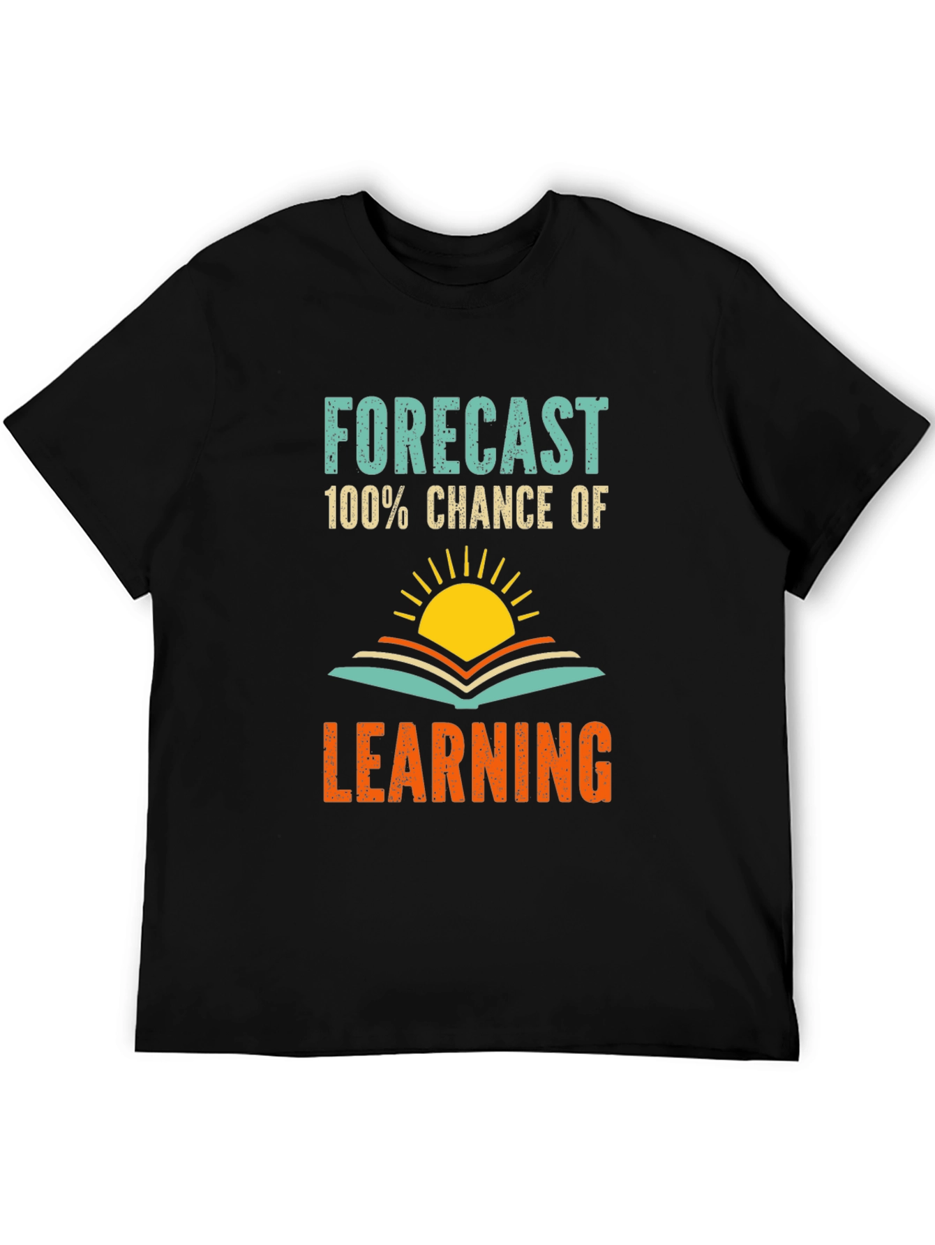 Black Forecast Learning T-Shirt, Study Tee view 5