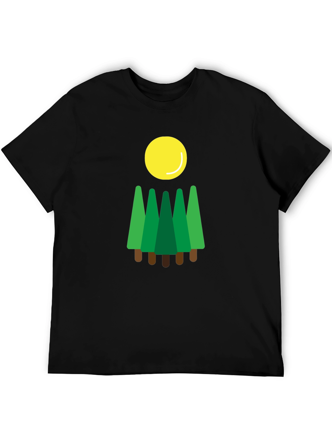 Black Forest Sun T-Shirt, Nature Graphic Tee view 5