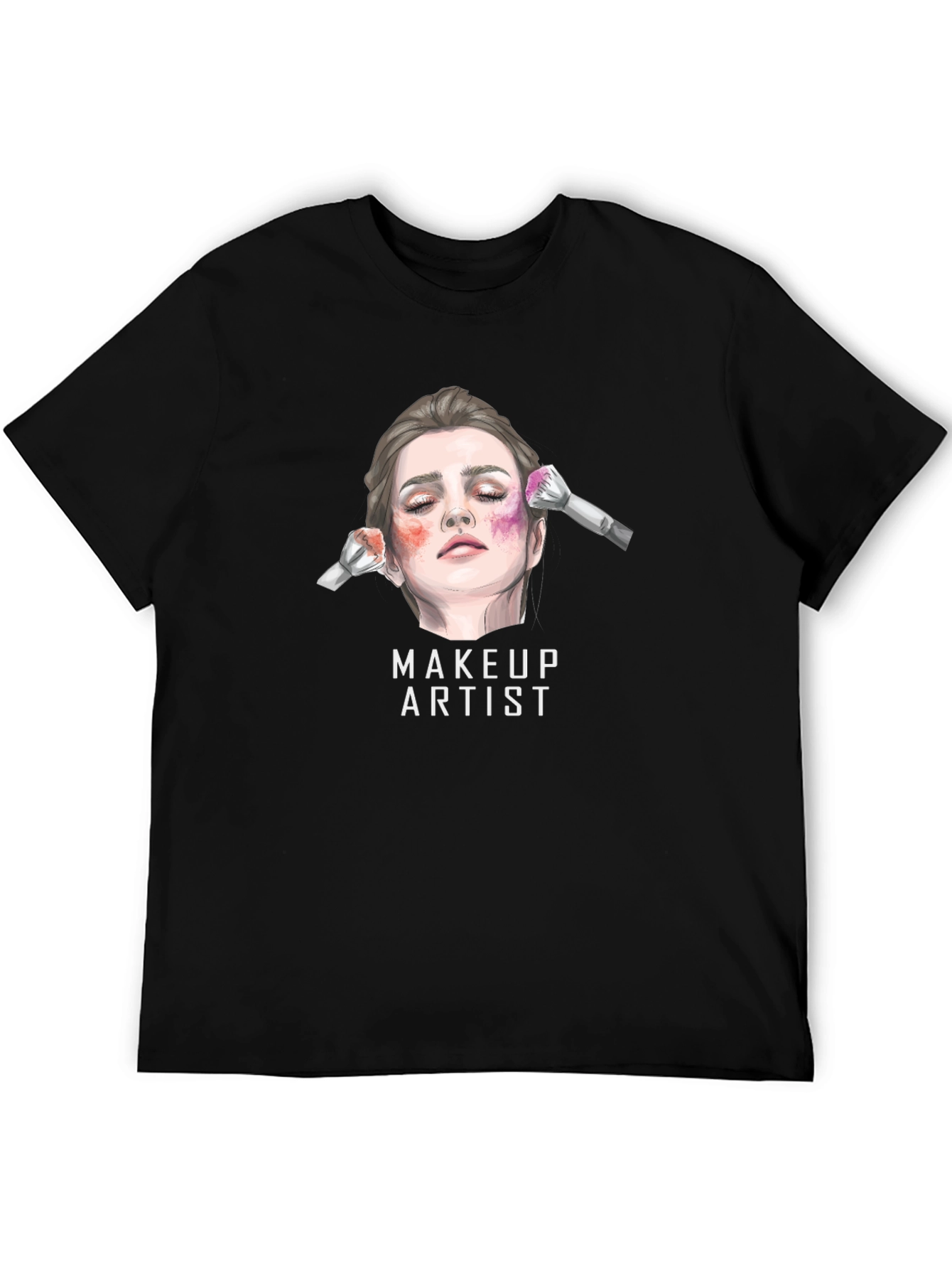 Black Makeup Artist Graphic Tee - Unisex view 5