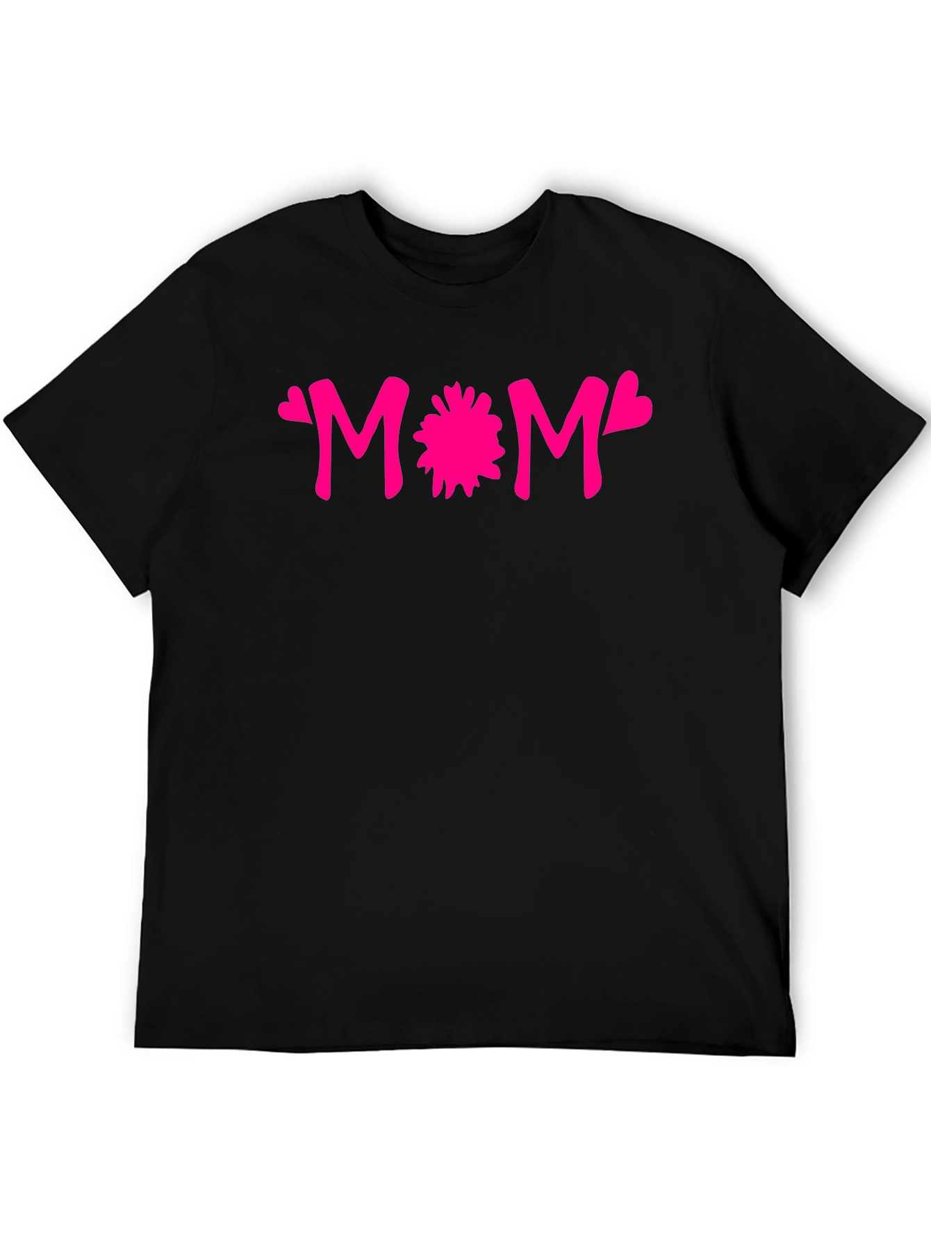 Black Mom Heart Graphic Tee - Black Unisex T-Shirt view 5