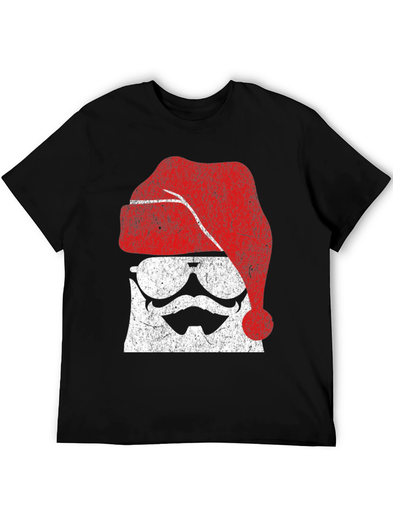Black Festive Santa Stormtrooper Graphic Tee view 5