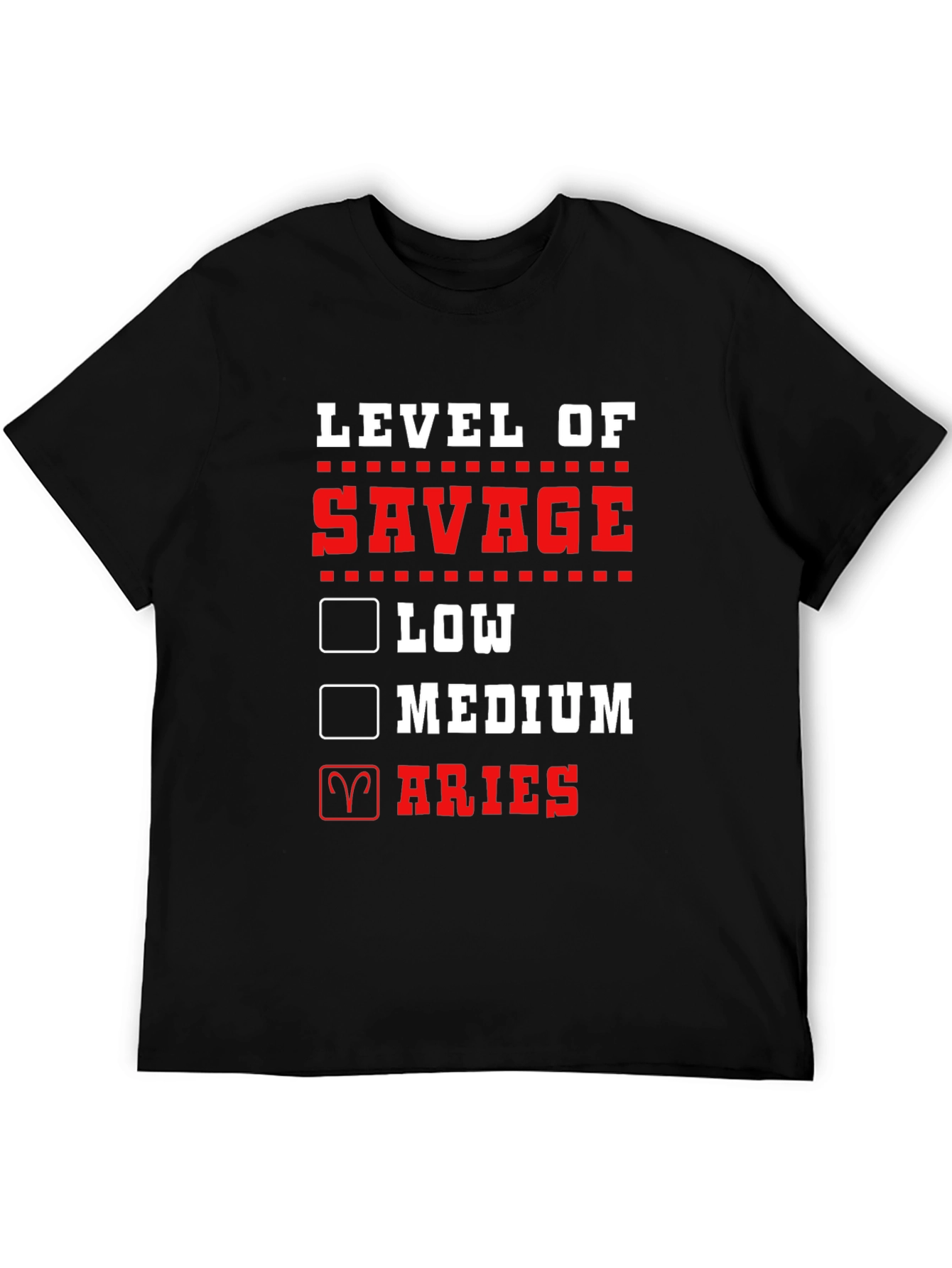 Black Level of Savage Aries T-Shirt view 5