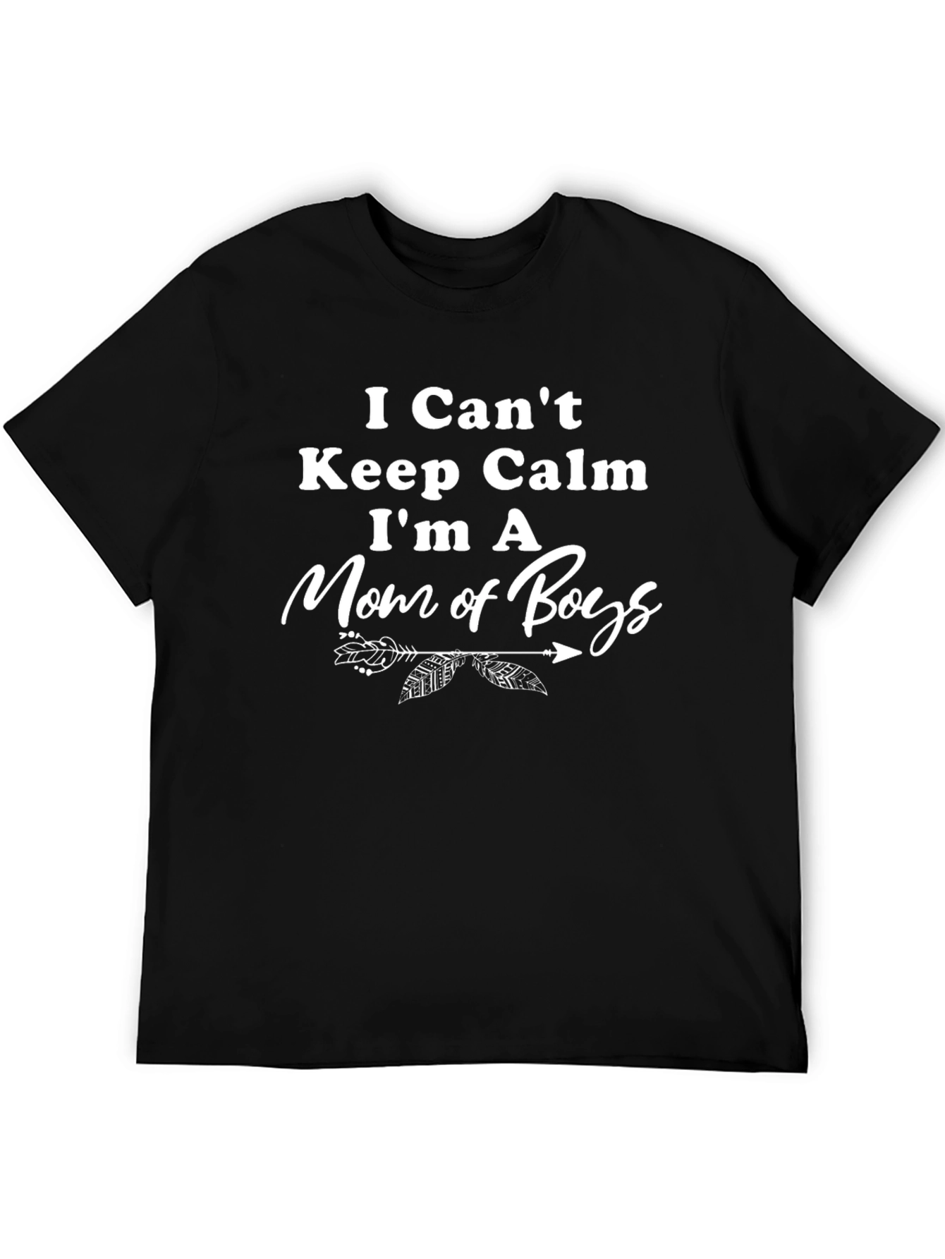 Black Mom of Boys Graphic T-Shirt - Novelty Tee view 5