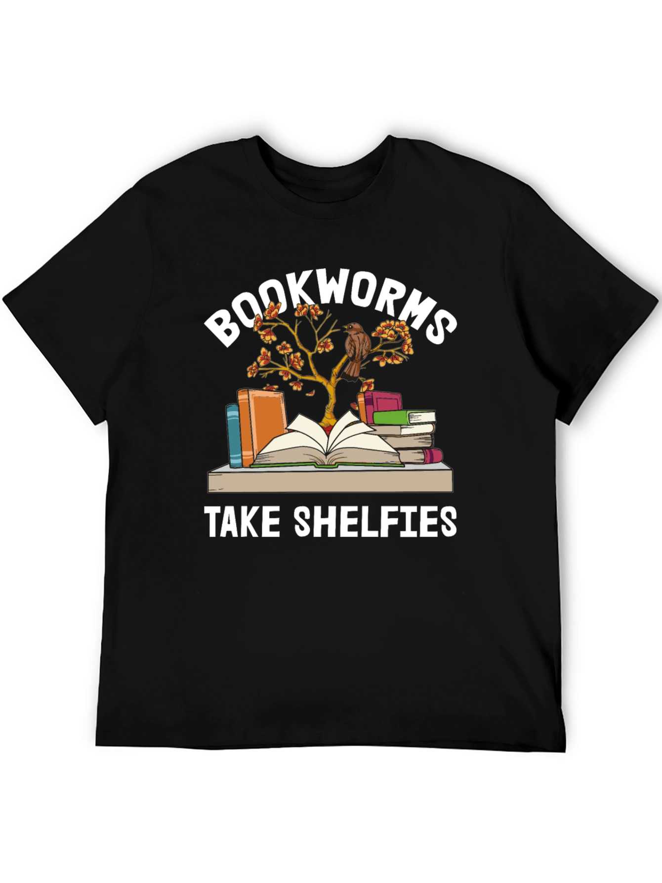 Black Bookworms Take Shelfies Graphic T-Shirt view 5