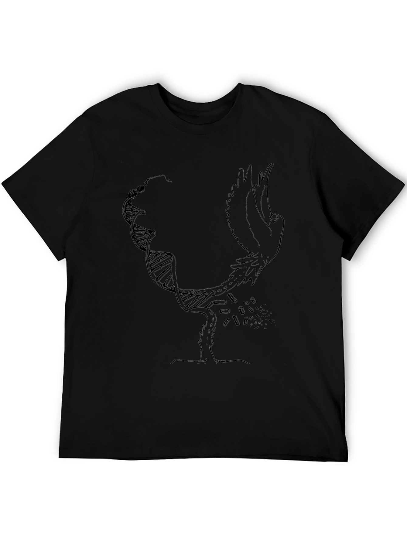 Black DNA Bird Black T-Shirt view 5