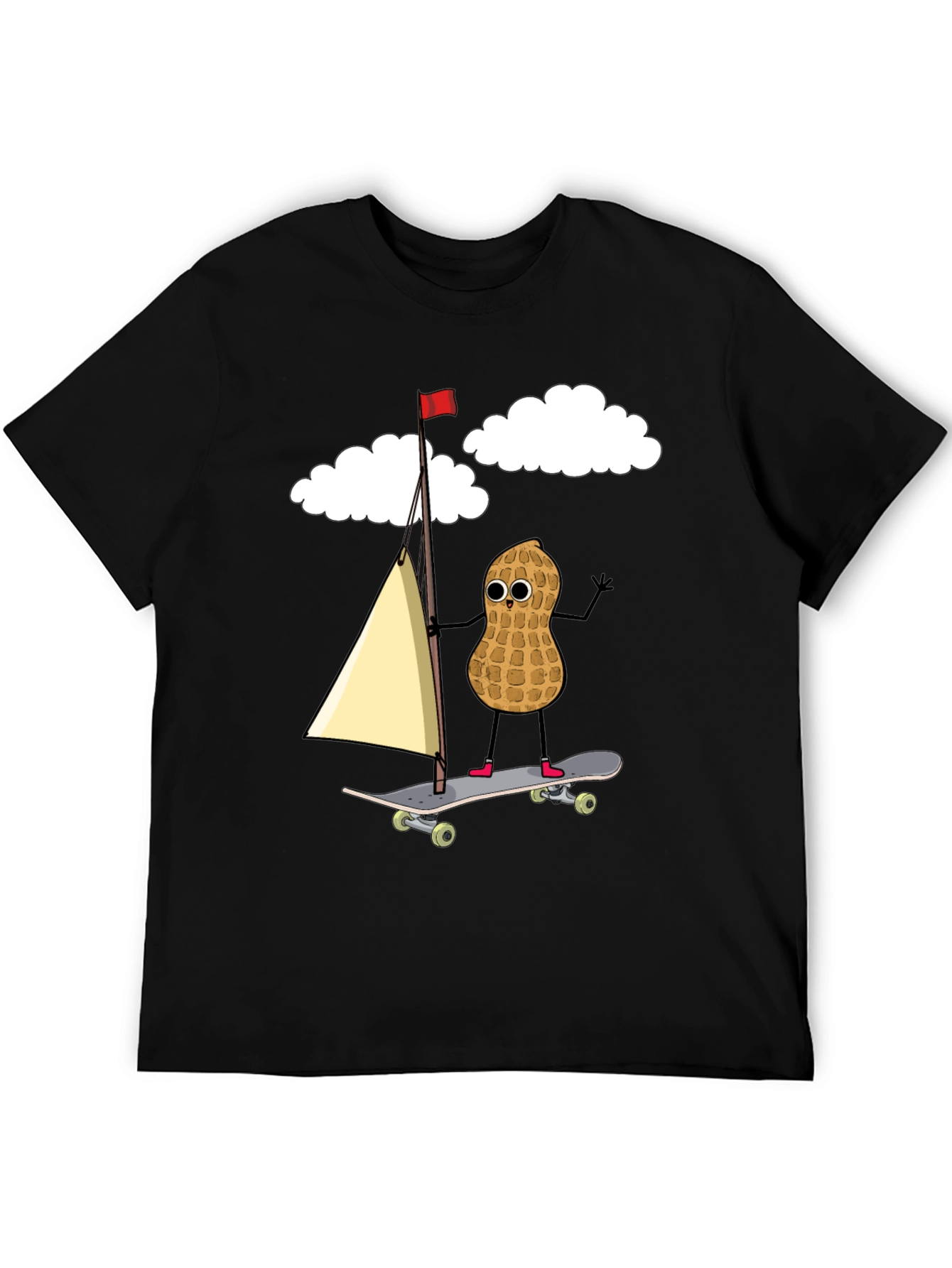 Black Peanut Skateboarder Graphic Tee view 5