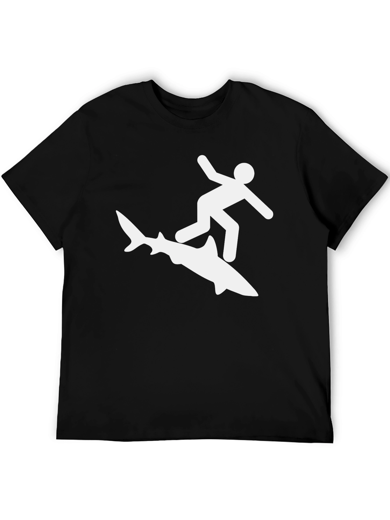 Black Shark Rider Tee - Black Graphic T-Shirt view 5