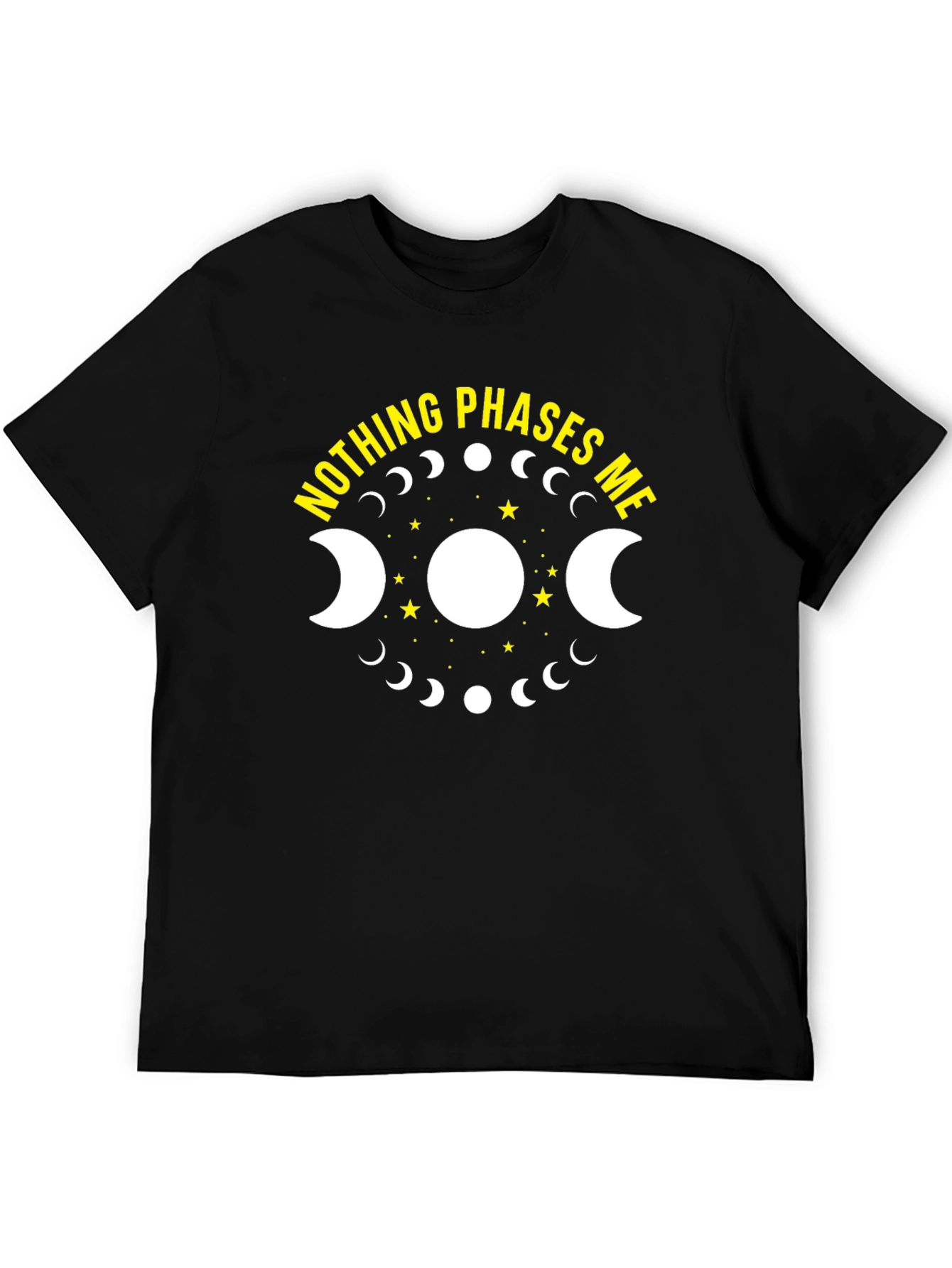 Black Nothing Phases Me T-Shirt, Moon Phases Graphic Tee view 5