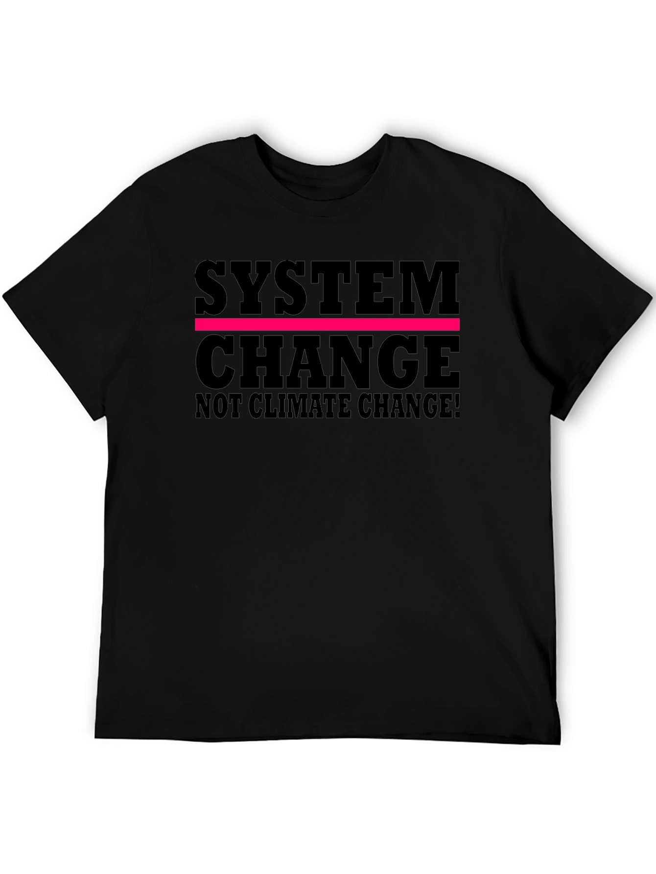 Black System Change T-Shirt - Climate Activism Tee view 5