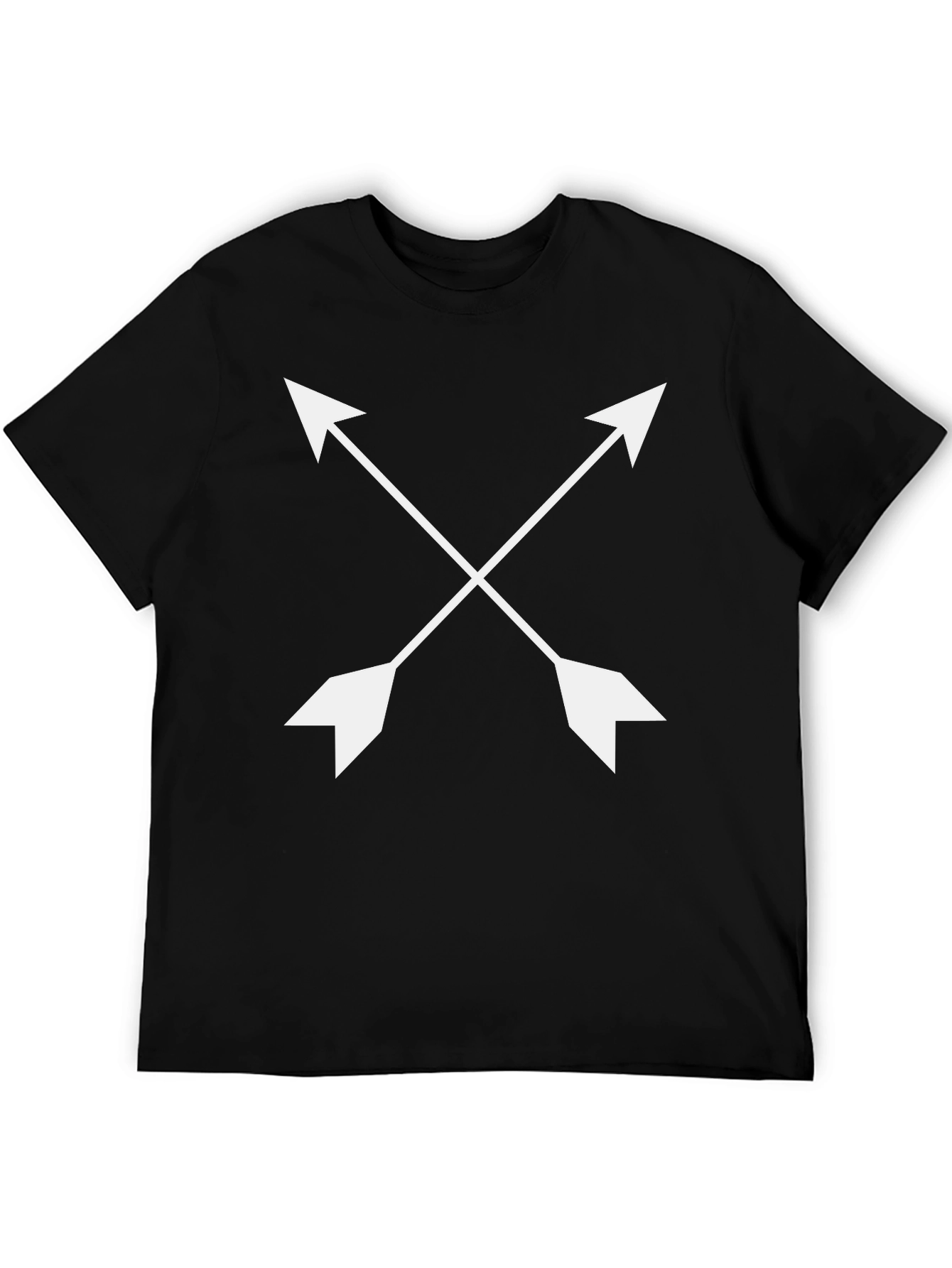 Black Crossed Arrows Graphic Tee - Black view 5