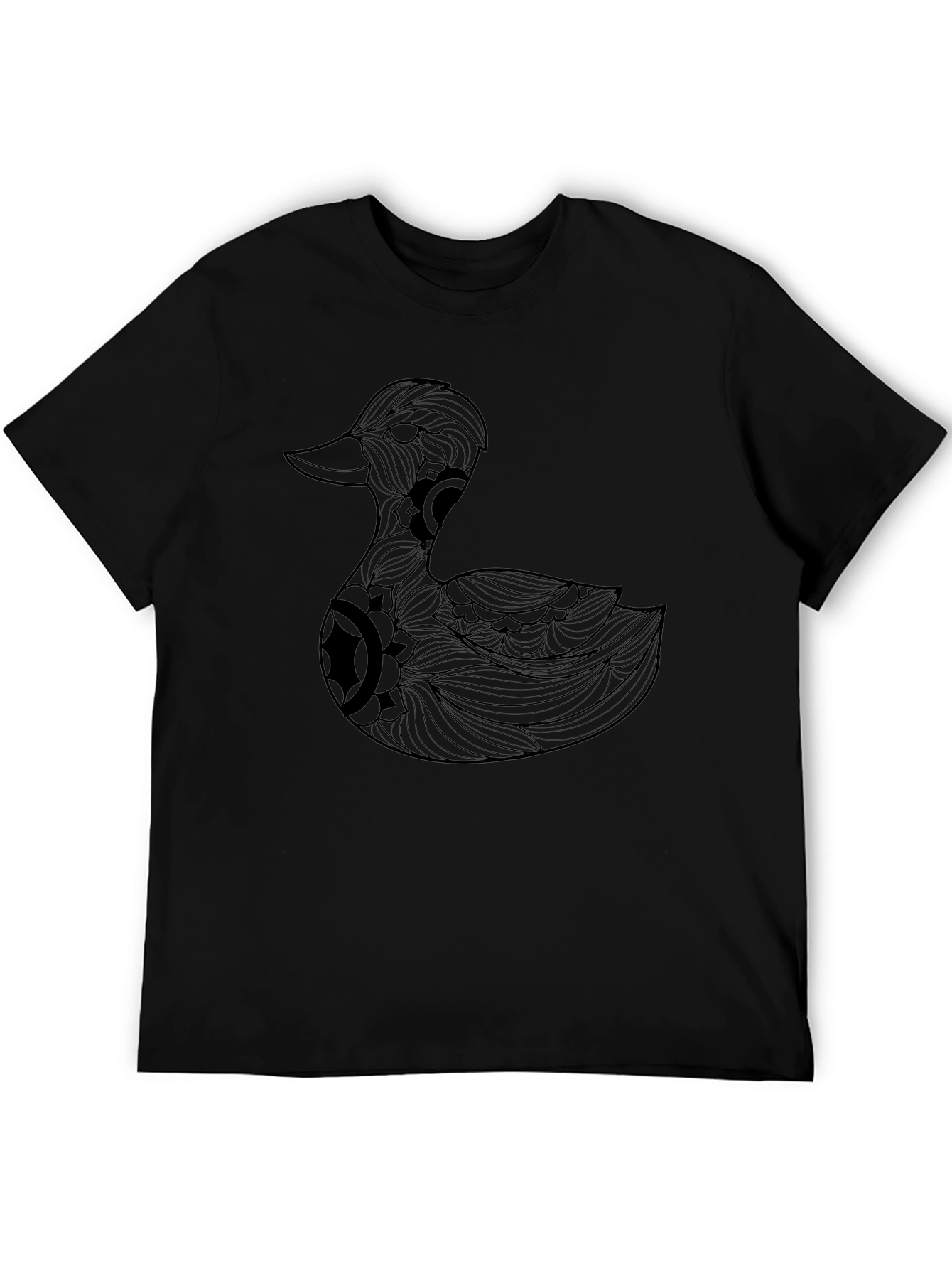 Black Duck Mandala Graphic Black T-Shirt view 5