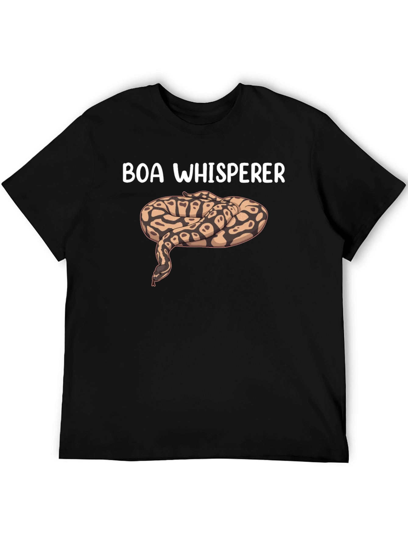 Black Boa Whisperer Snake Graphic T-Shirt view 5