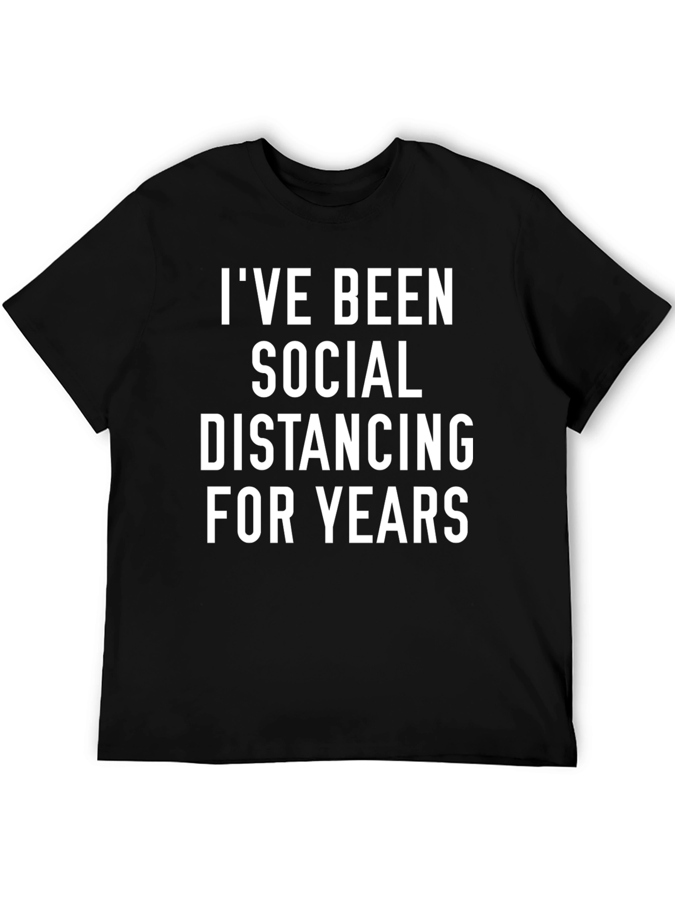 Black Social Distancing T-Shirt, Funny Slogan Tee view 5
