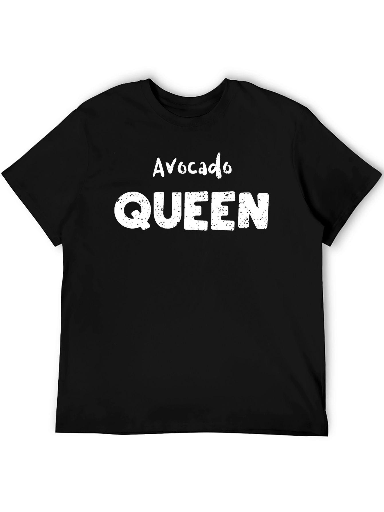 Black Avocado Queen Graphic Tee - Unisex Black T-Shirt view 5