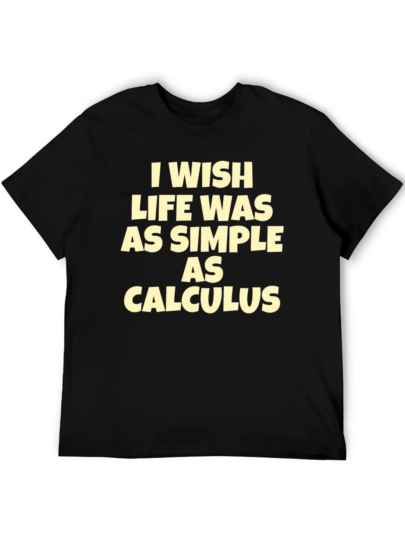 Black Calculus Simple Life Graphic Tee - Black Cotton T-Shirt view 5