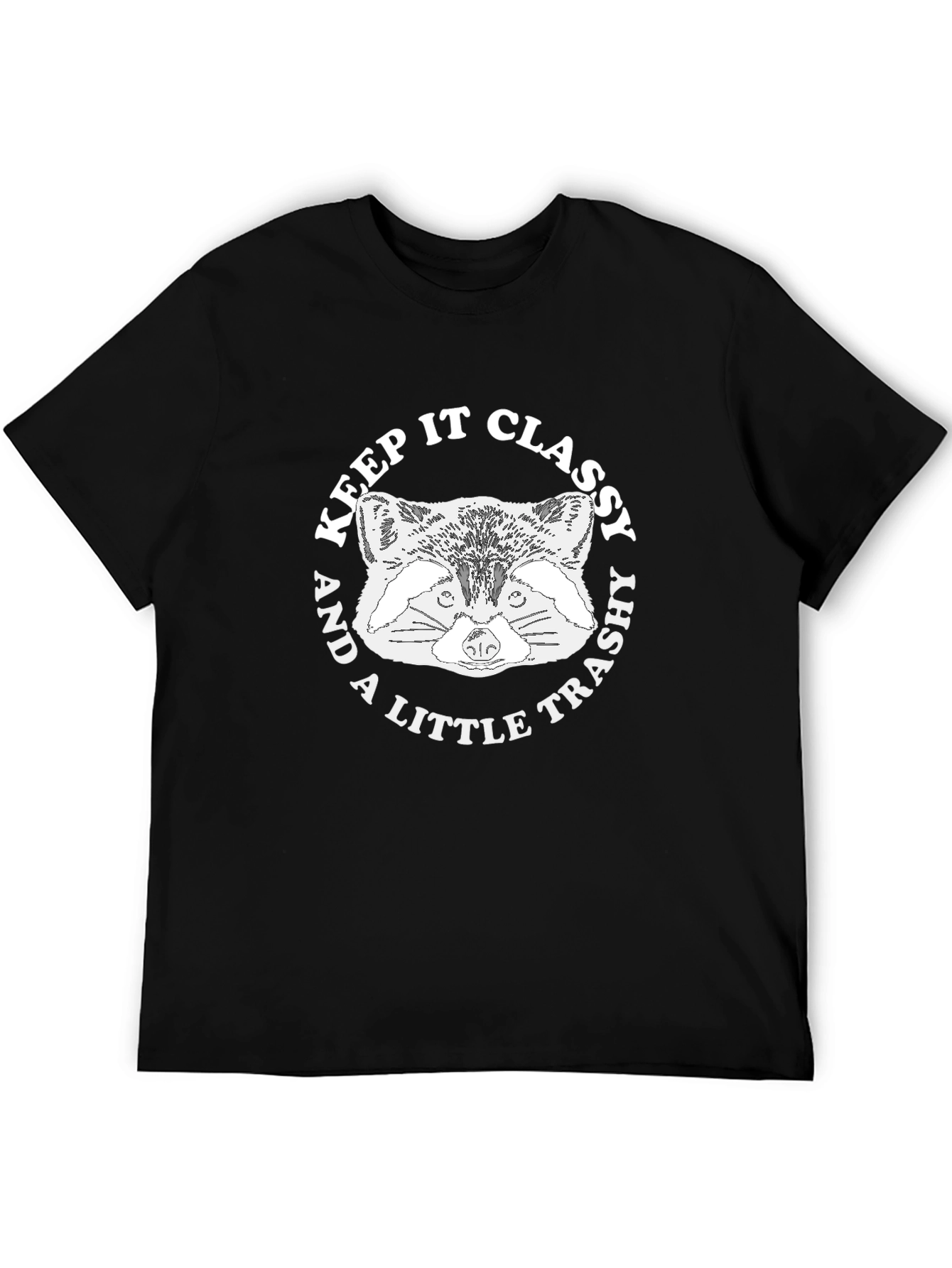Black Keep It Classy & a Little Trashy Raccoon Graphic Tee view 5