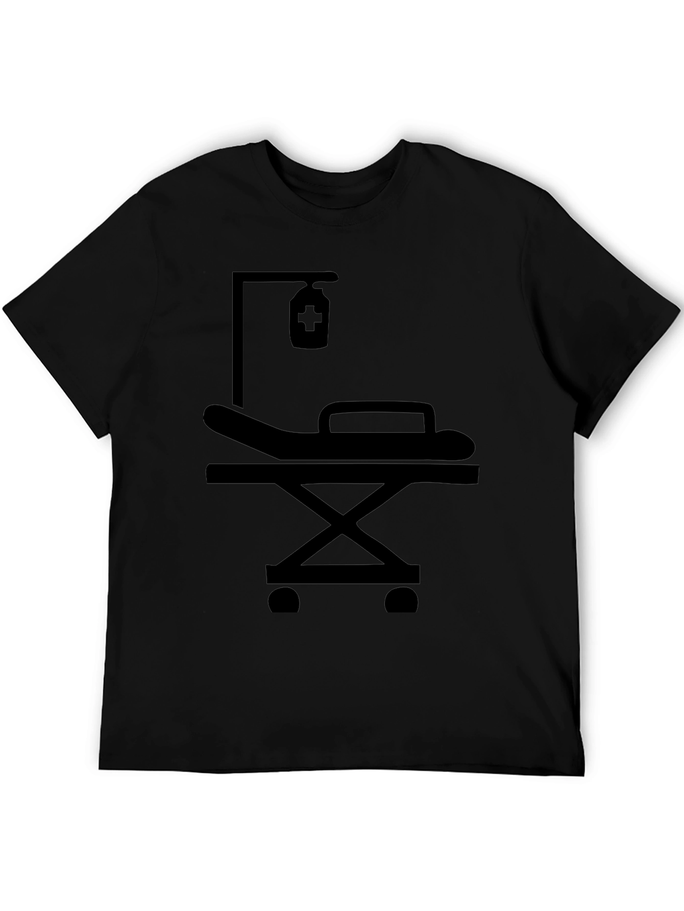 Black Medical Gurney Graphic T-Shirt view 5