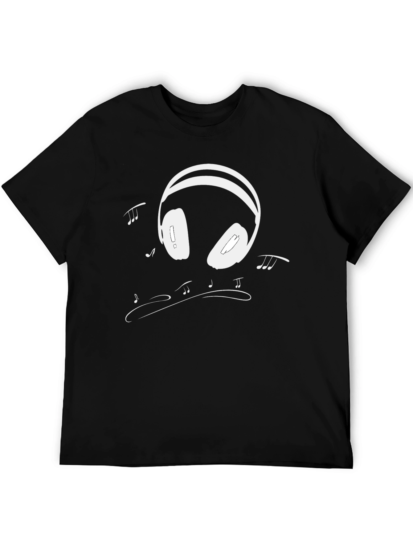 Black Stylish Music Lover T-Shirt view 5