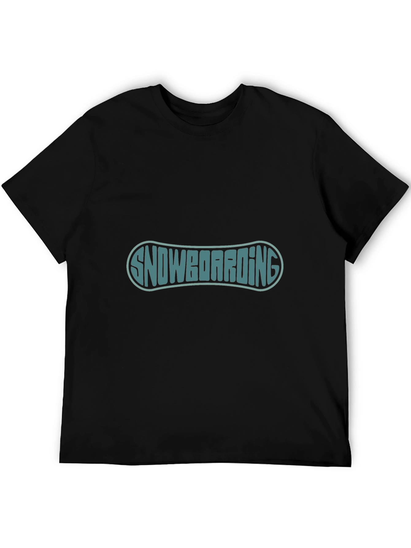 Black Snowboarding Graphic Tee - Black T-Shirt view 5